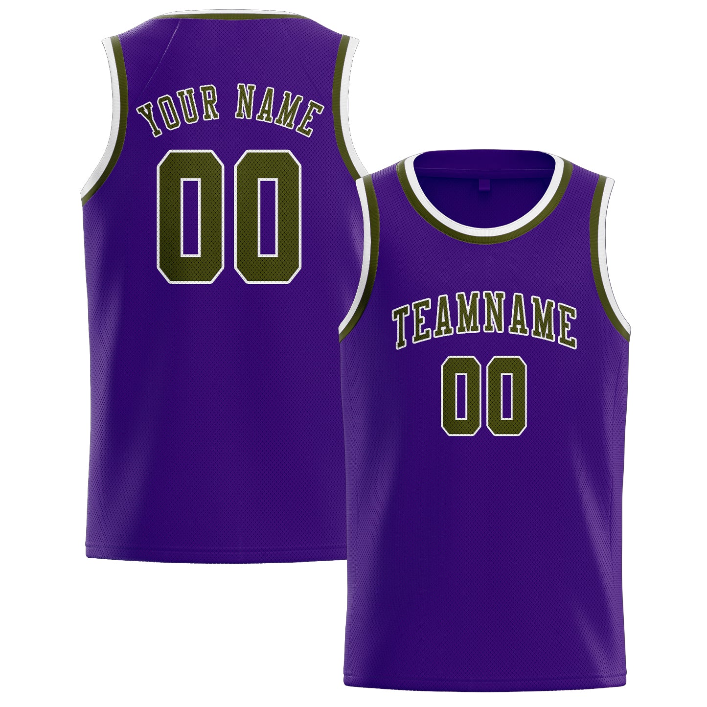 Maillot de basketball personnalisé violet olive