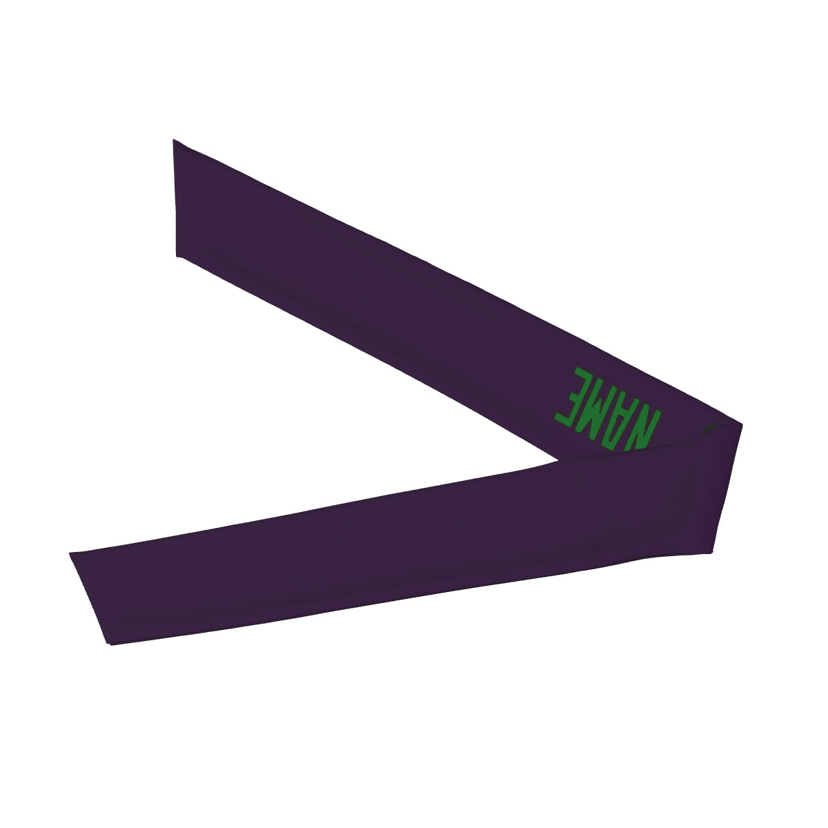 Bandeau personnalisé violet et vert émeraude