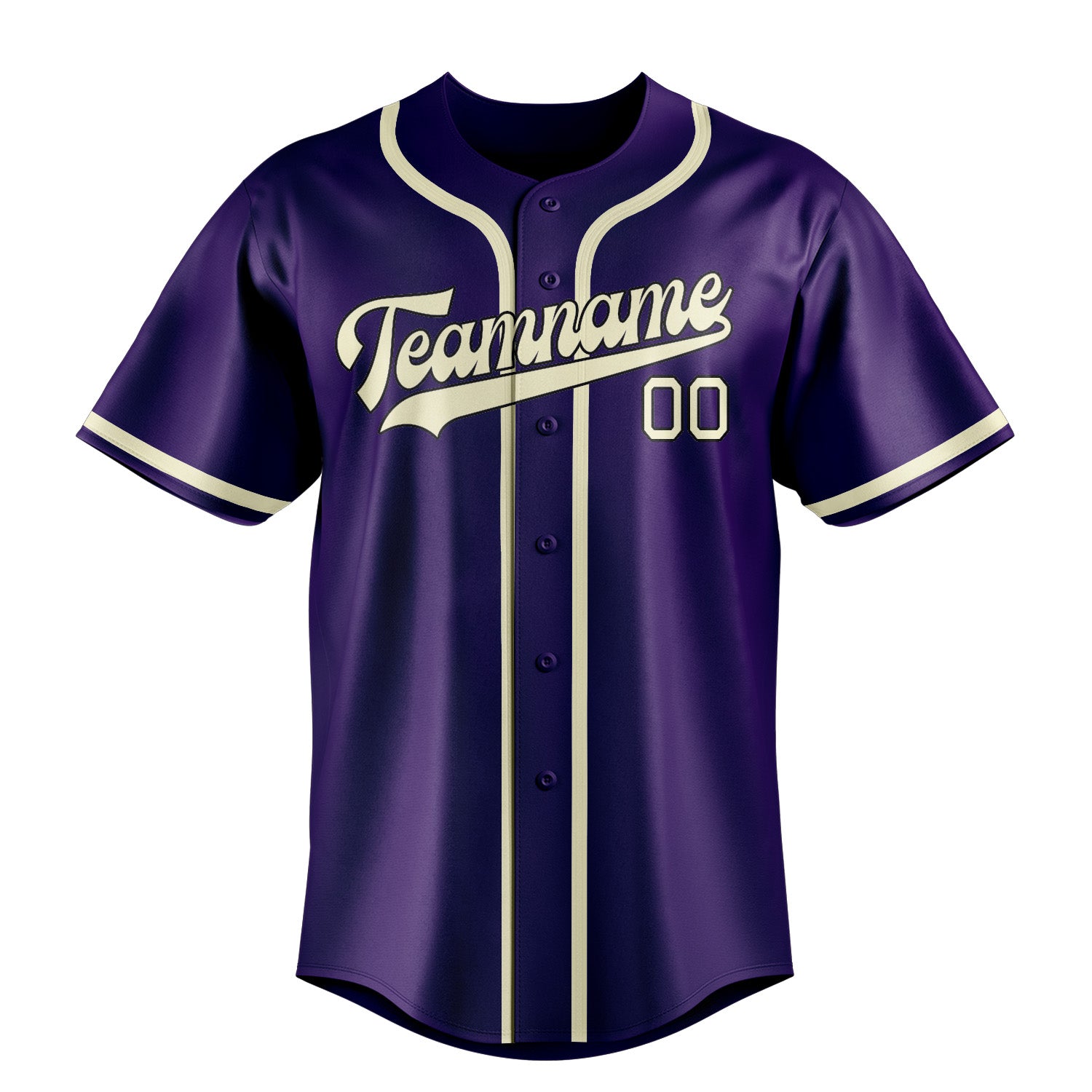 Maillot de baseball personnalisé crème violette