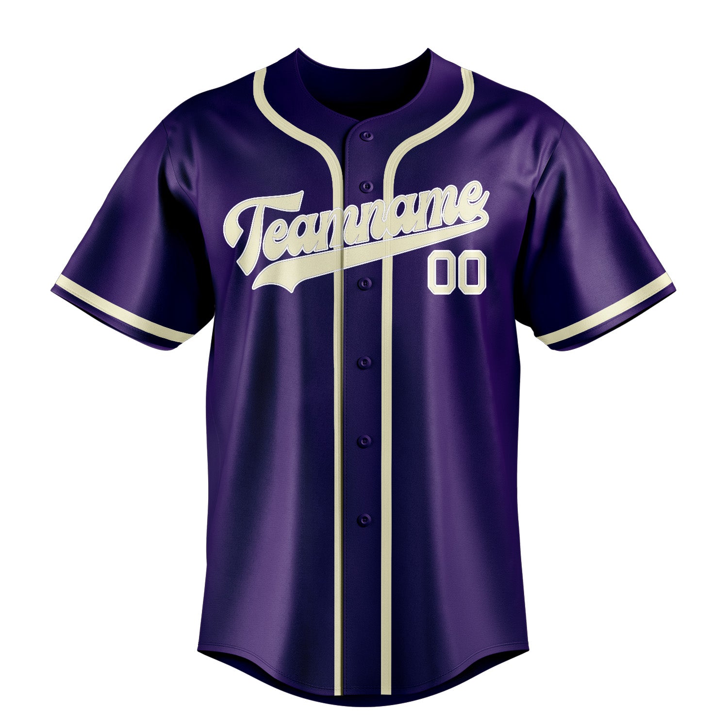 Maillot de baseball personnalisé crème violette