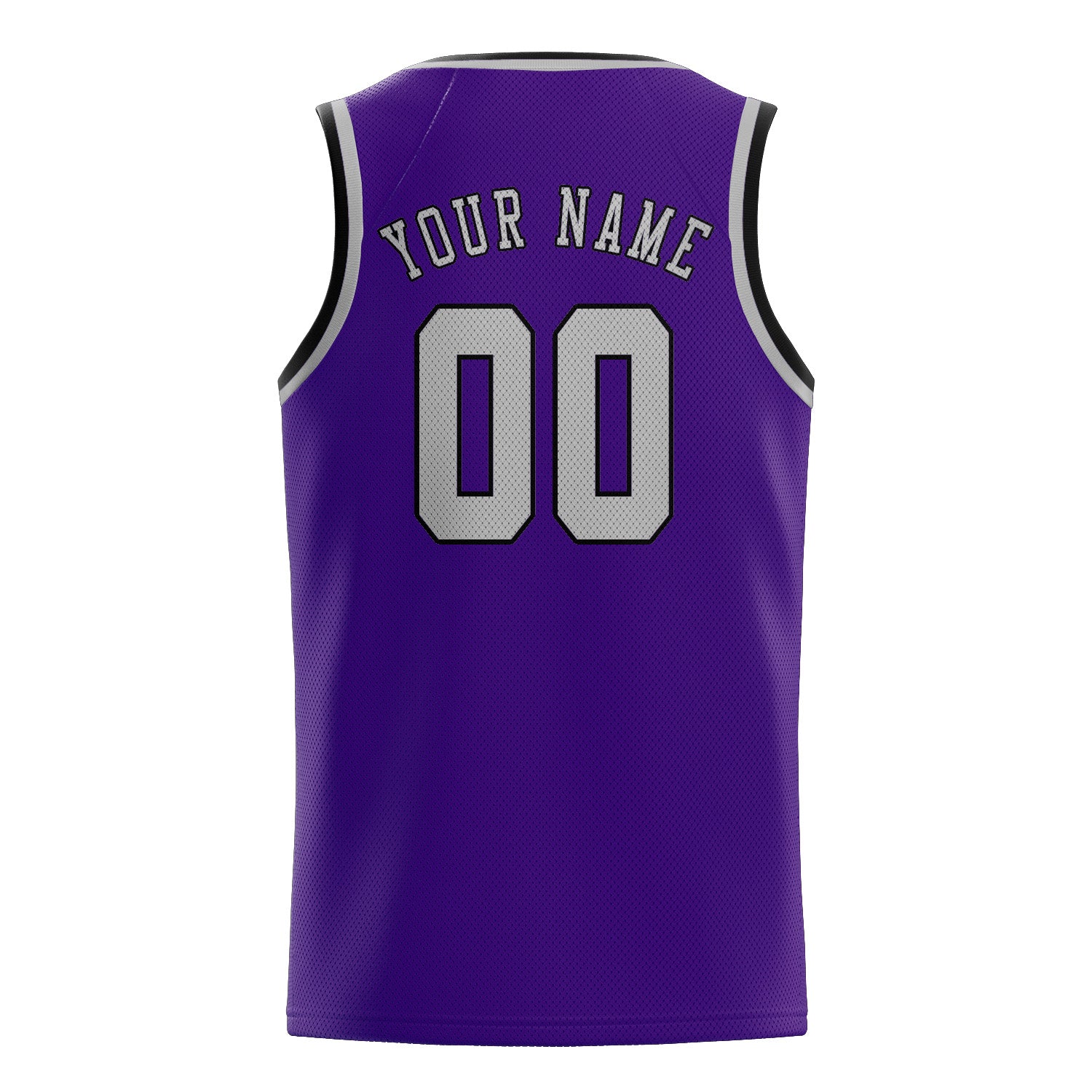Maillot de basketball personnalisé violet et gris