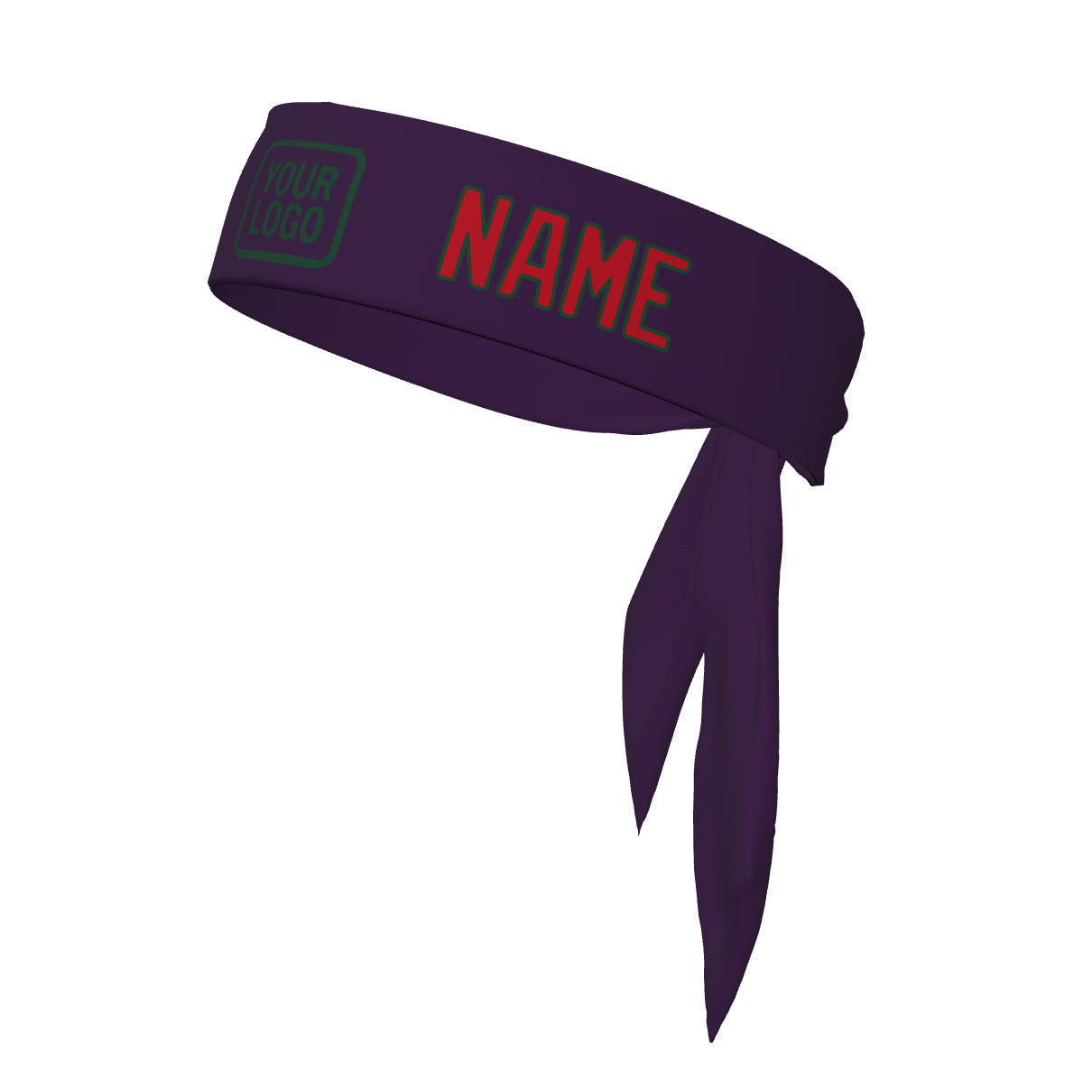 Bandeau personnalisé violet et rouge