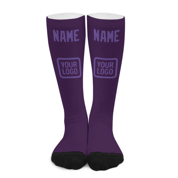 Chaussettes hautes violettes personnalisées