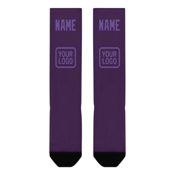 Chaussettes hautes violettes personnalisées
