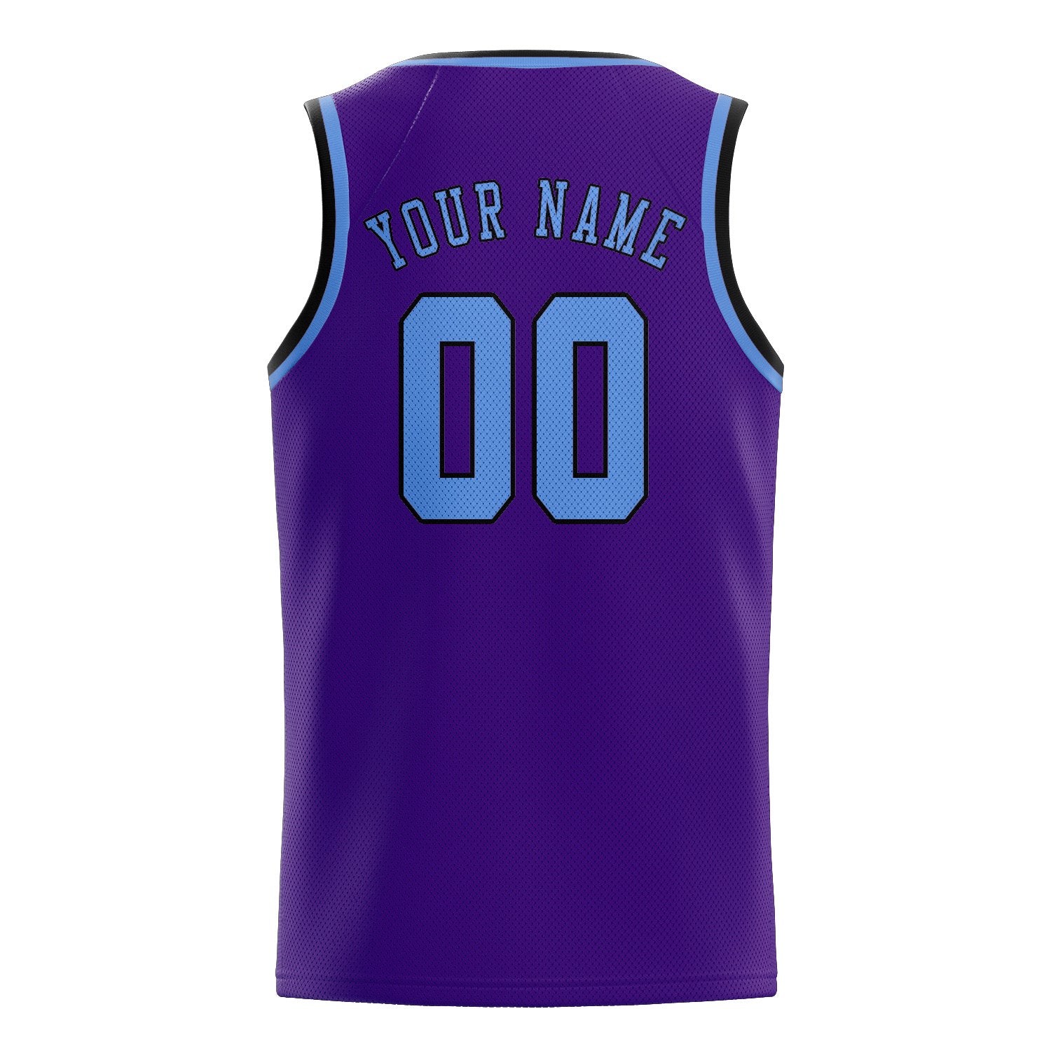 Maillot de basketball personnalisé violet et bleu clair