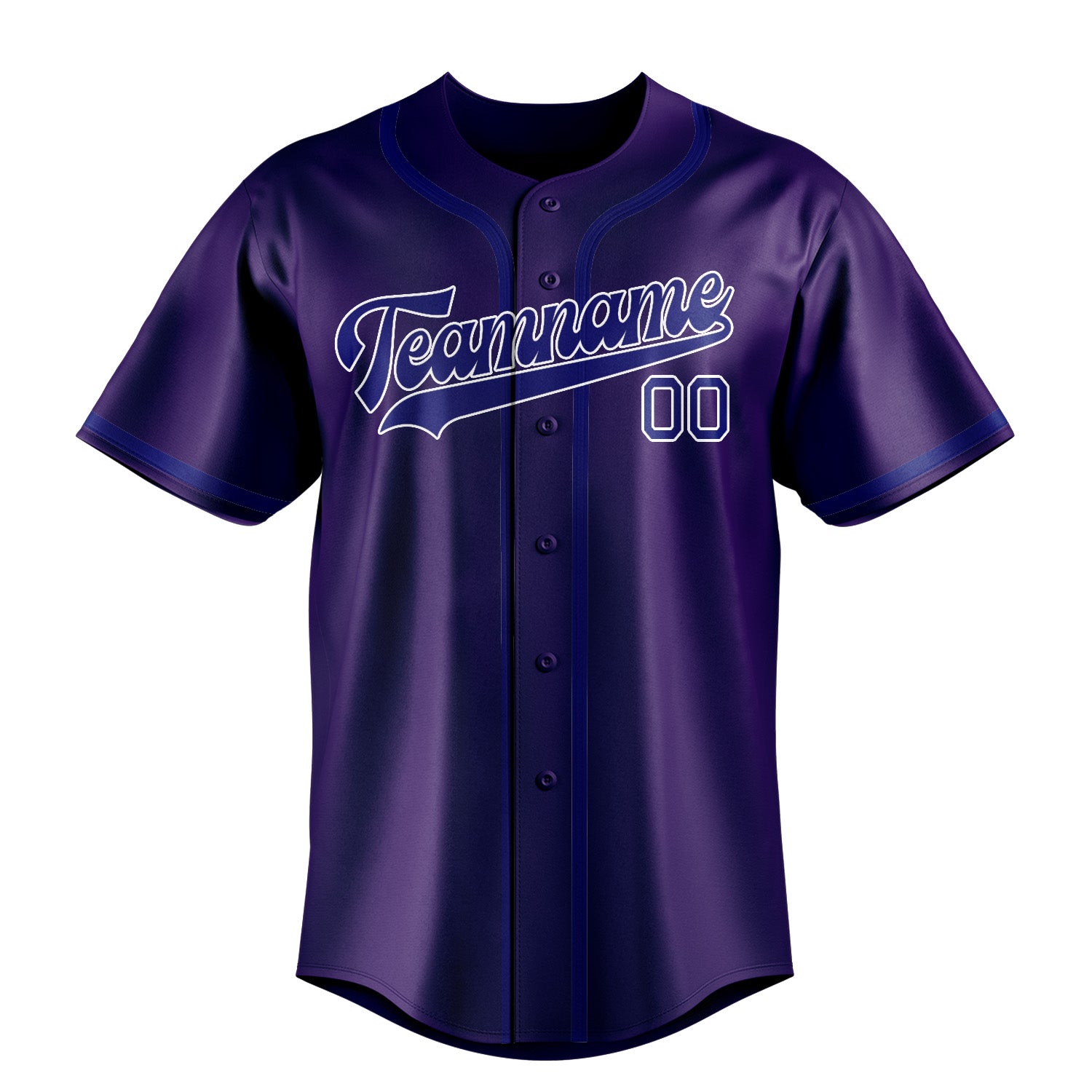 Maillot de baseball personnalisé violet et bleu ciel