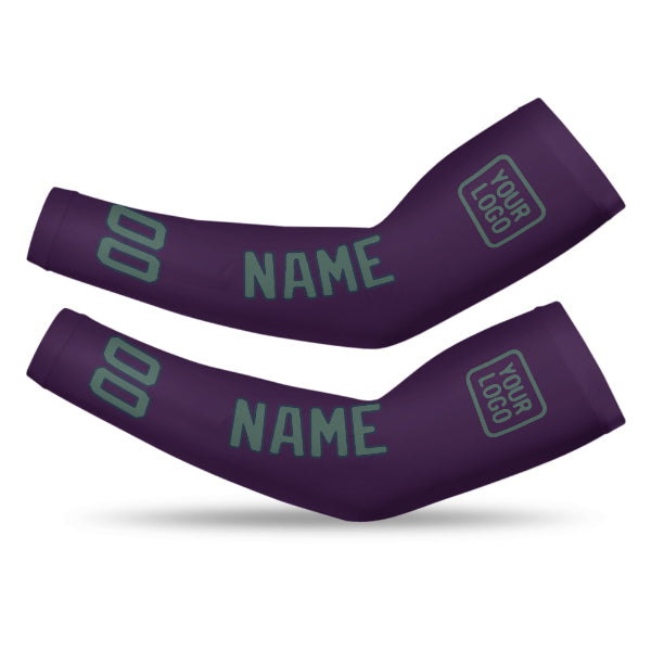 Manchon de bras personnalisé violet, bleu et vert