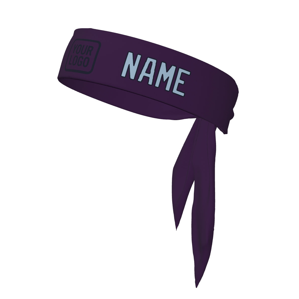 Bandeau personnalisé violet et bleu clair