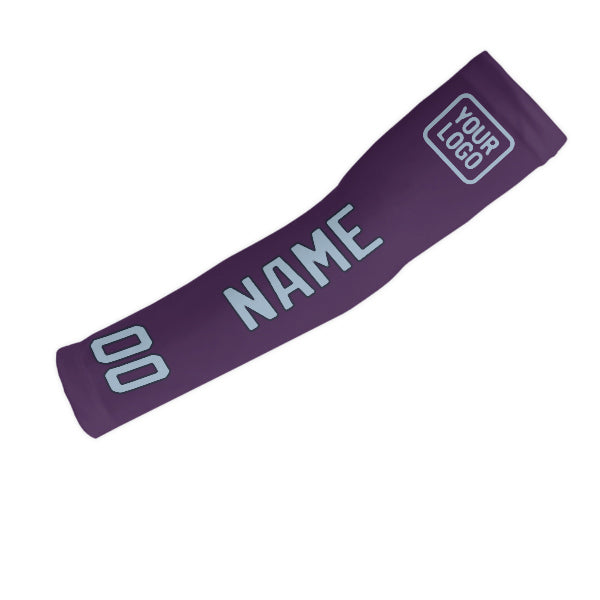 Manchon personnalisé violet et bleu clair