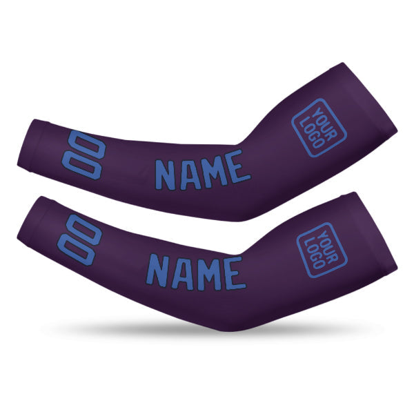 Manchon personnalisé violet et bleu ciel