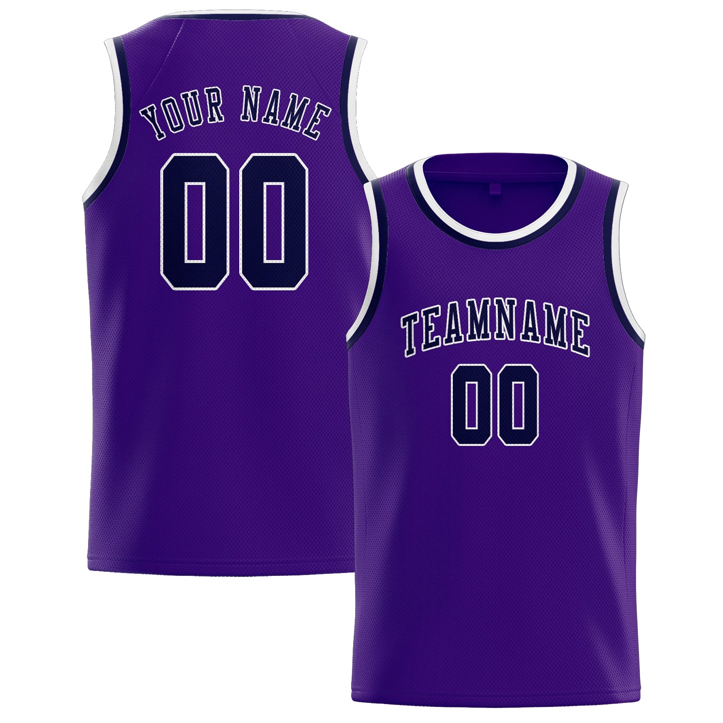 Maillot de basketball personnalisé violet et marine