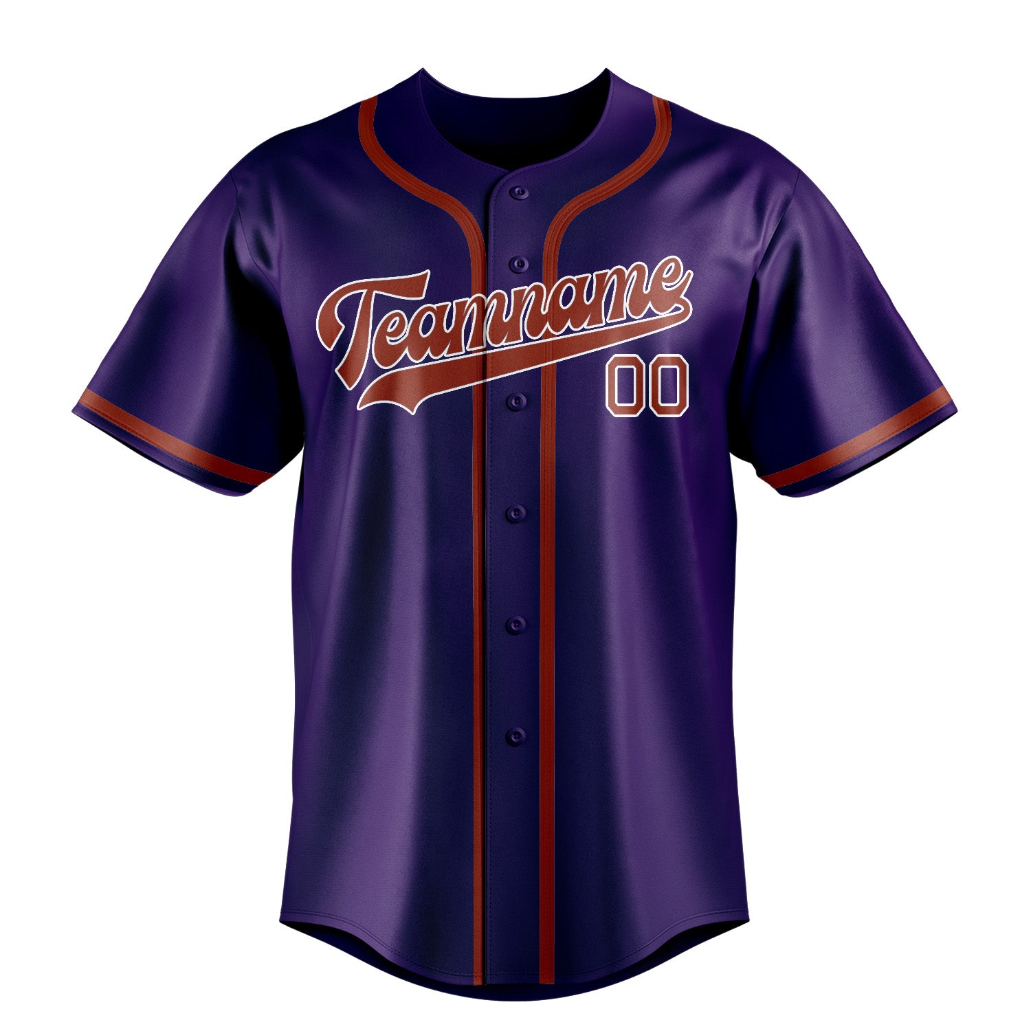 Maillot de baseball personnalisé violet corail rouge