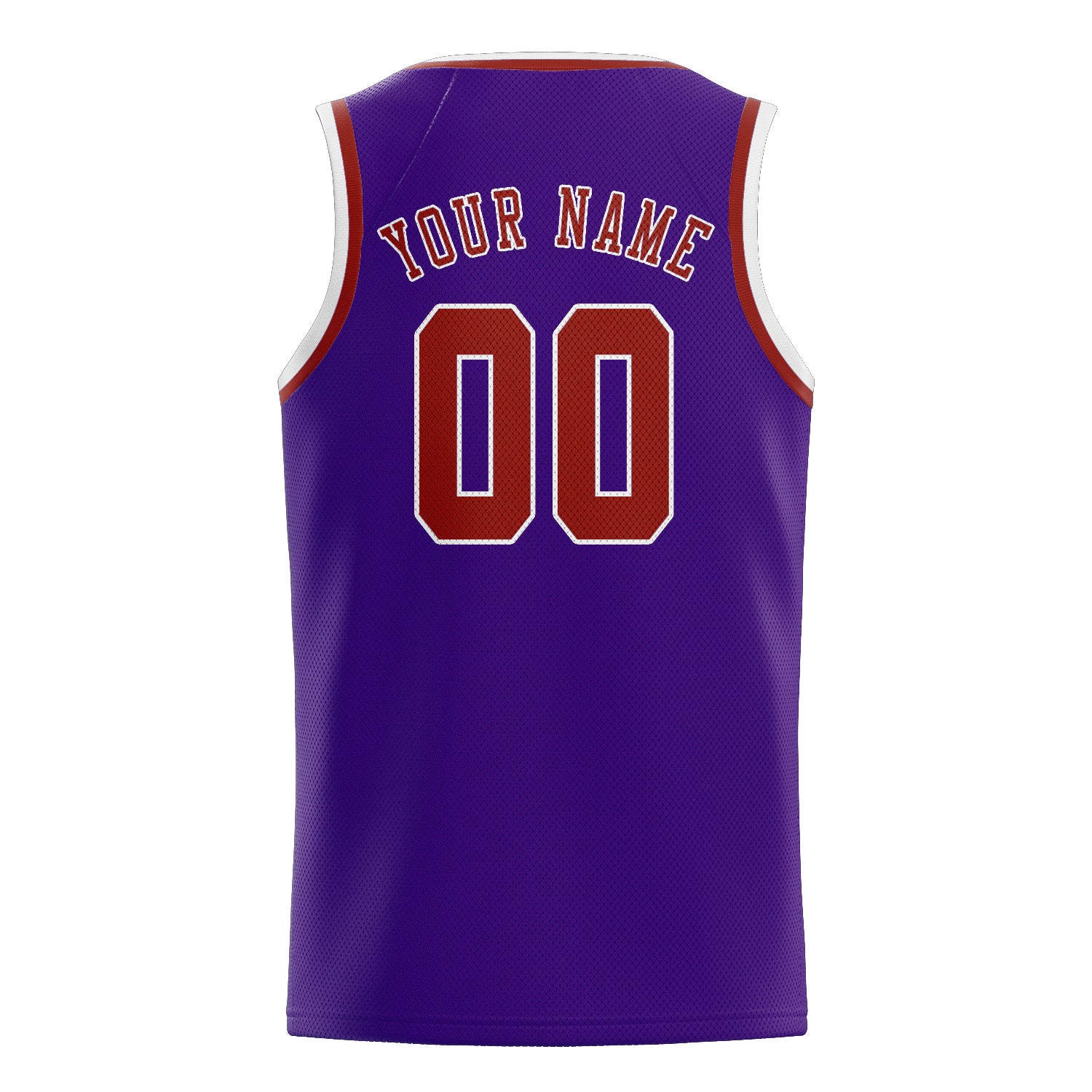 Maillot de basketball personnalisé violet corail rouge