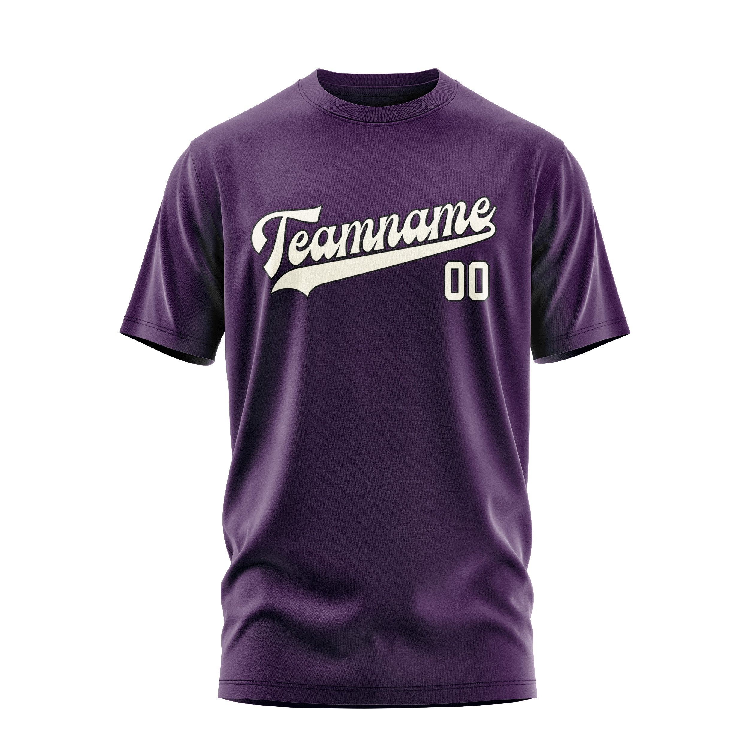 T-shirt personnalisé crème violette