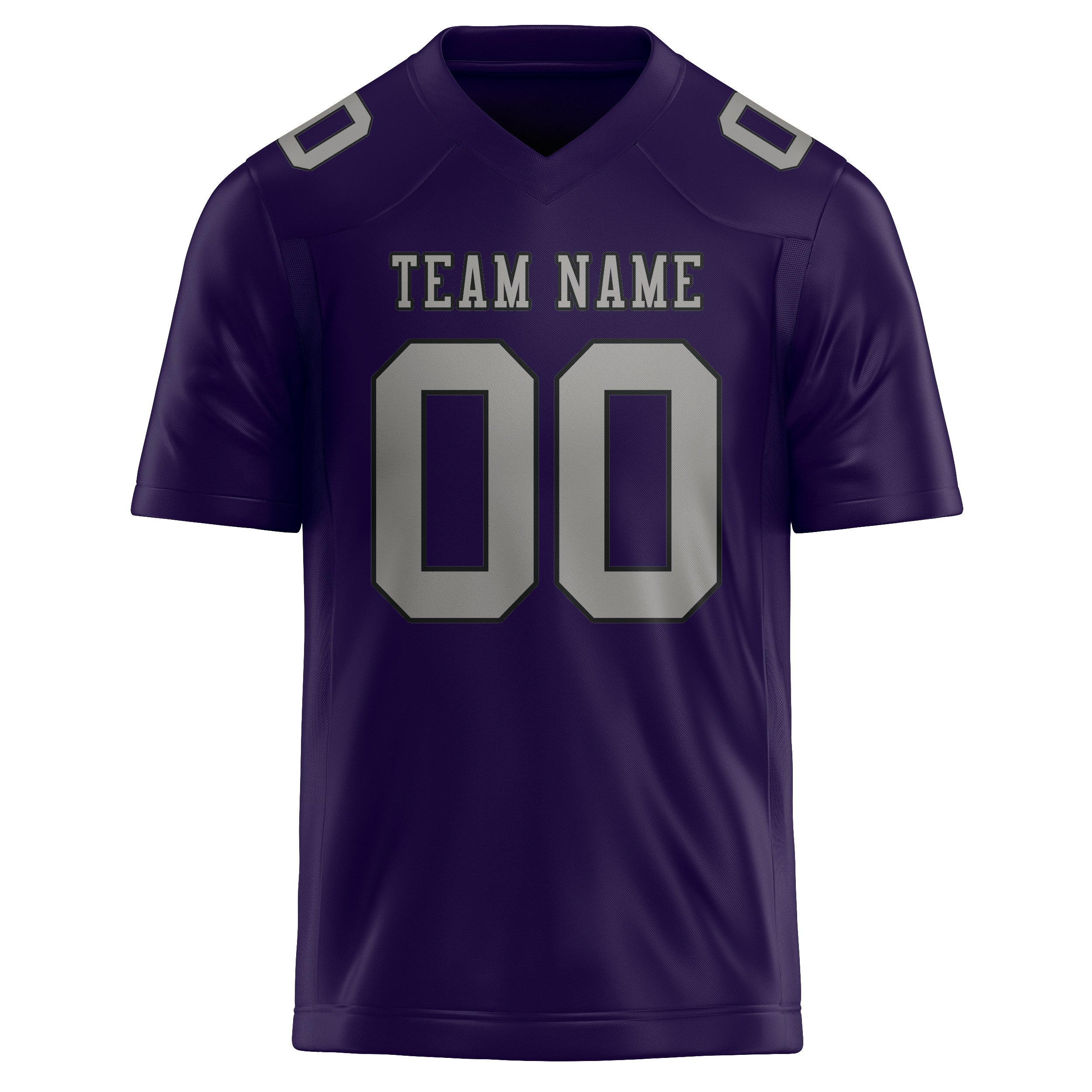 Maillot de football personnalisé violet et gris