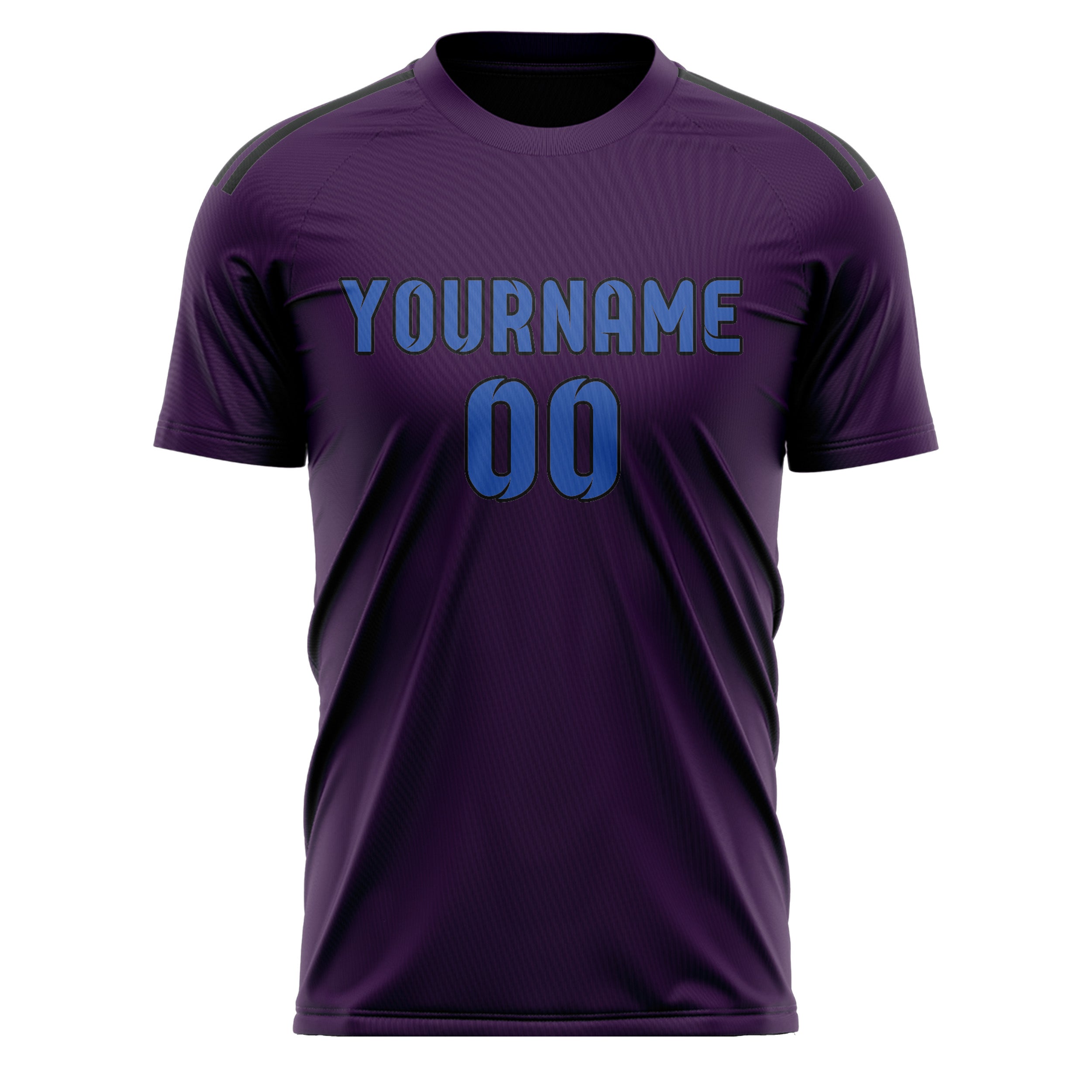 Custom Purple Sky Blue Soccer Jersey