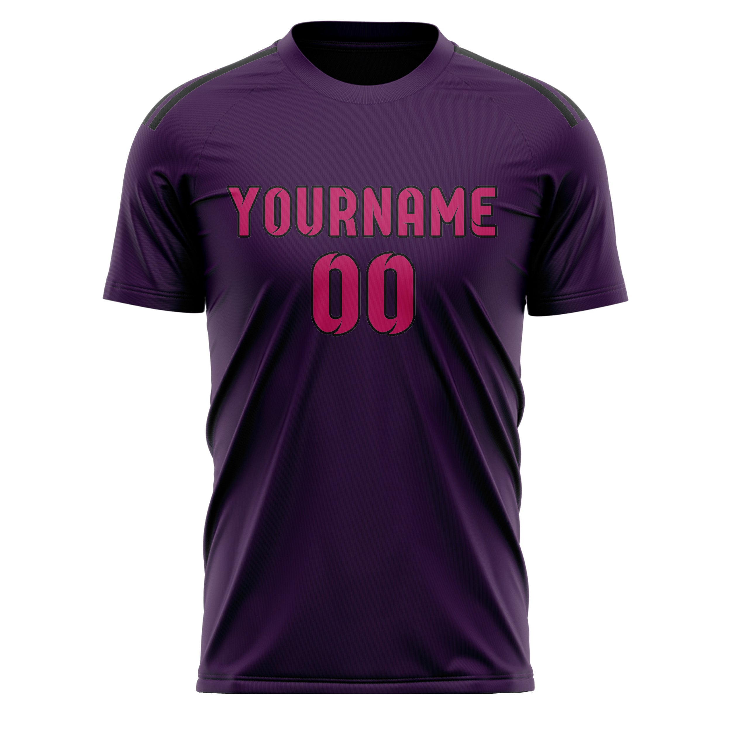 Maillot de football personnalisé violet et rose