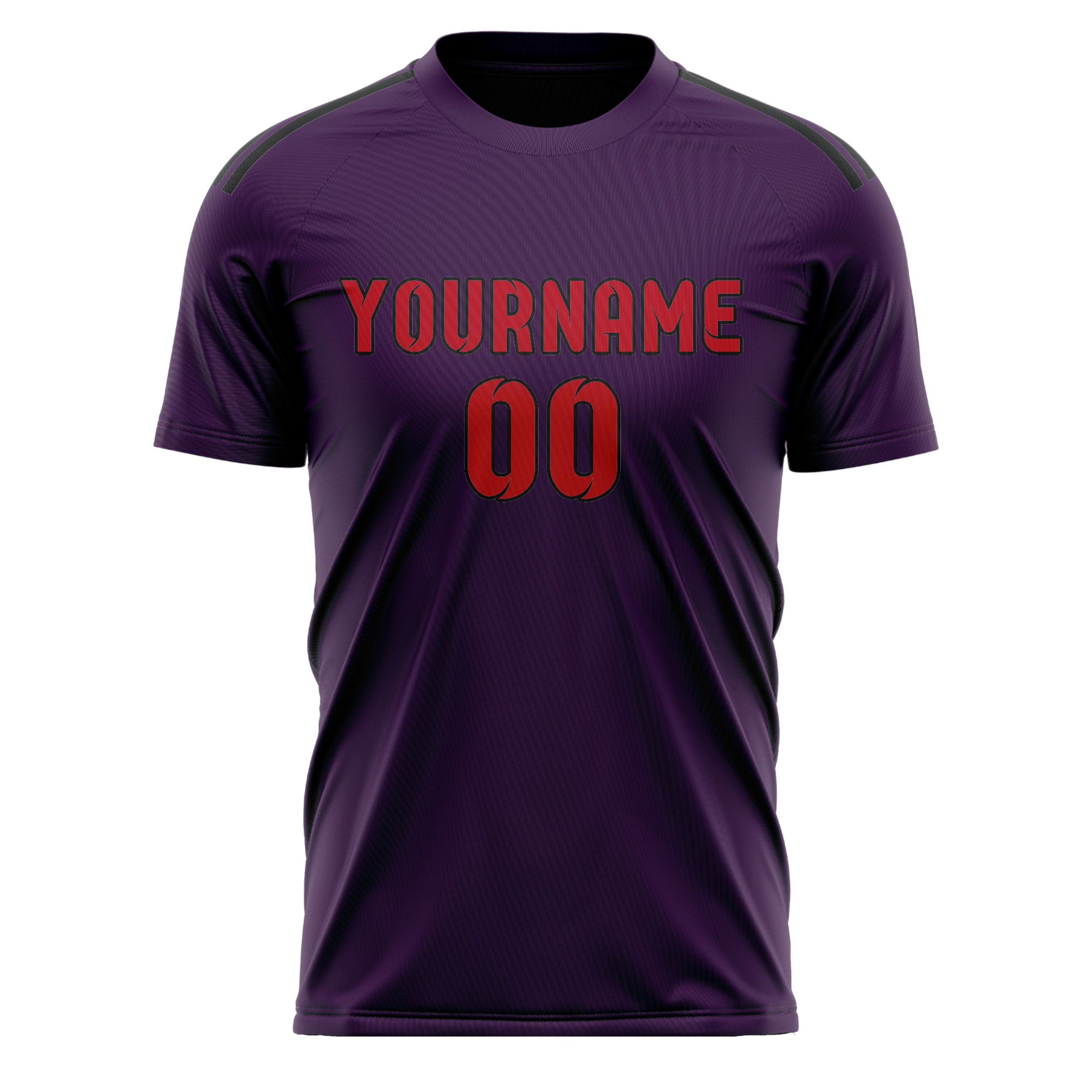 Maillot de football personnalisé violet et rouge