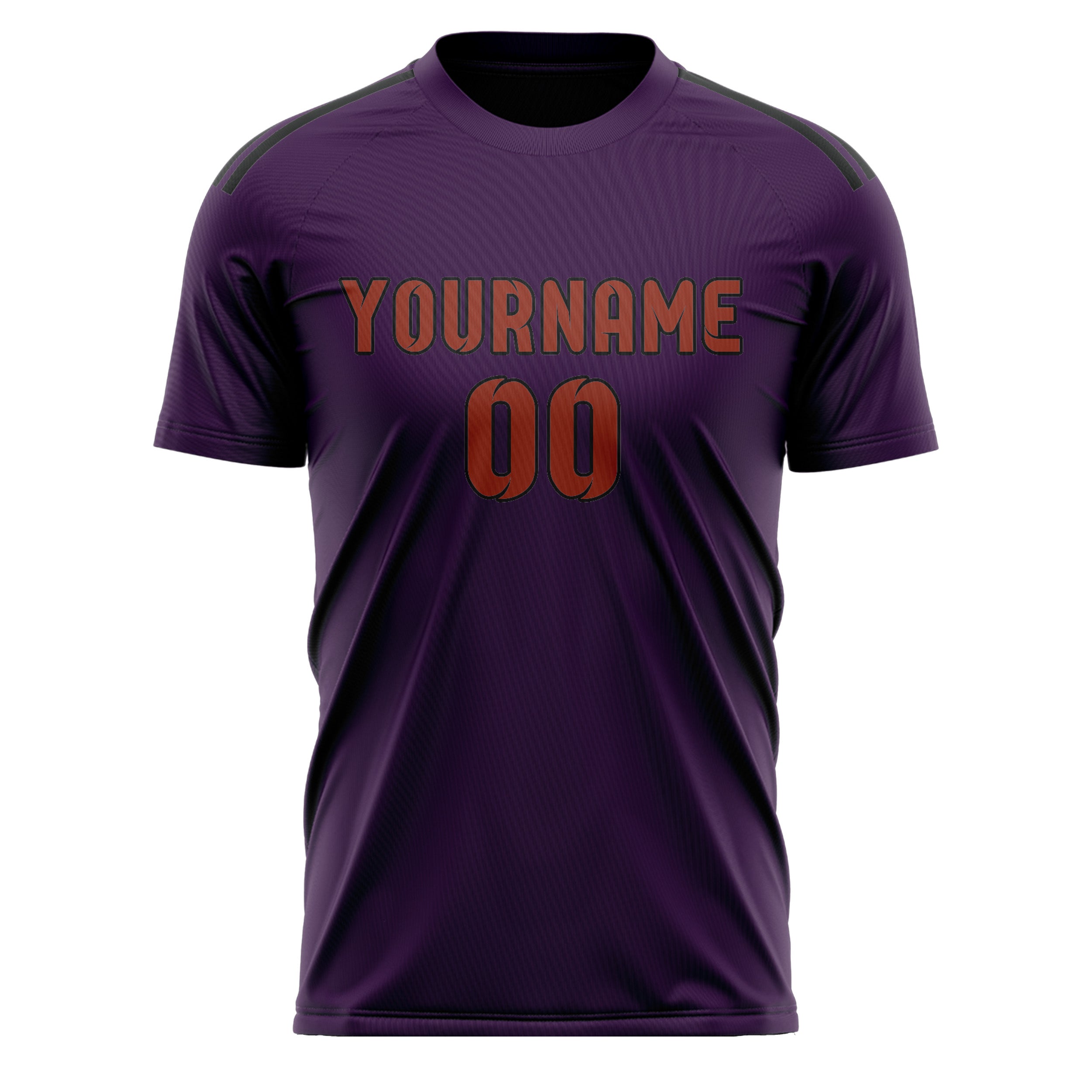 Maillot de football personnalisé violet corail rouge