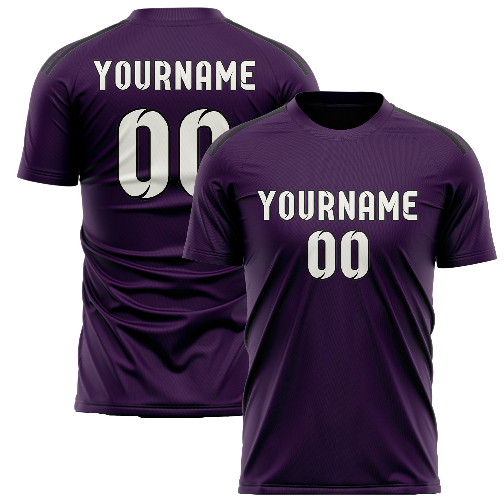 Maillot de football personnalisé violet et blanc
