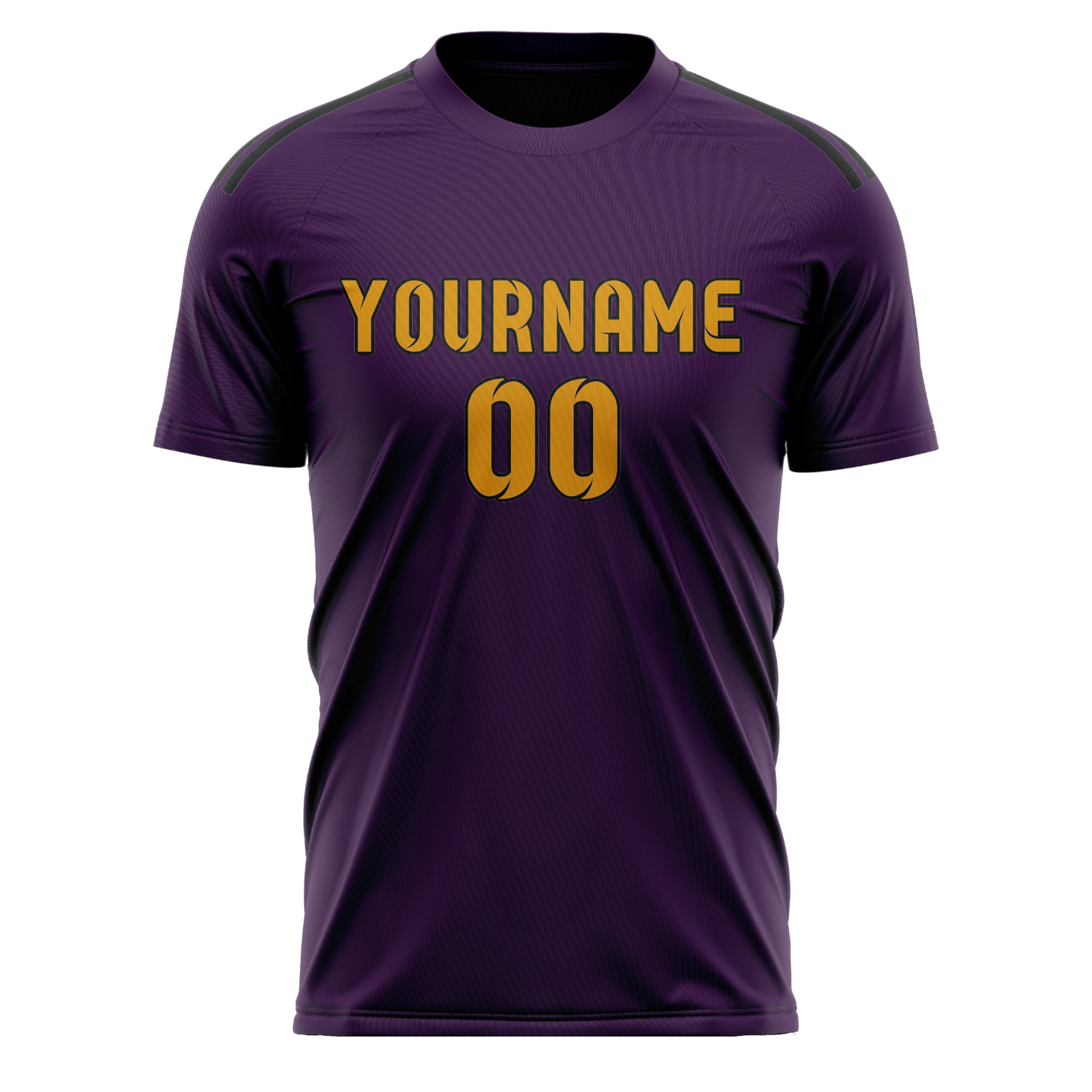 Maillot de football personnalisé violet et jaune