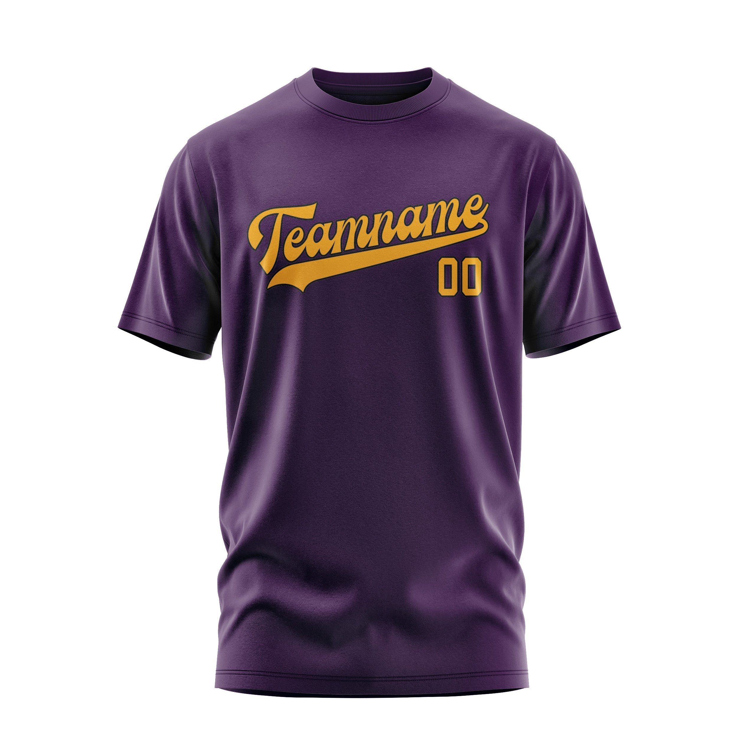 T-shirt personnalisé violet et jaune