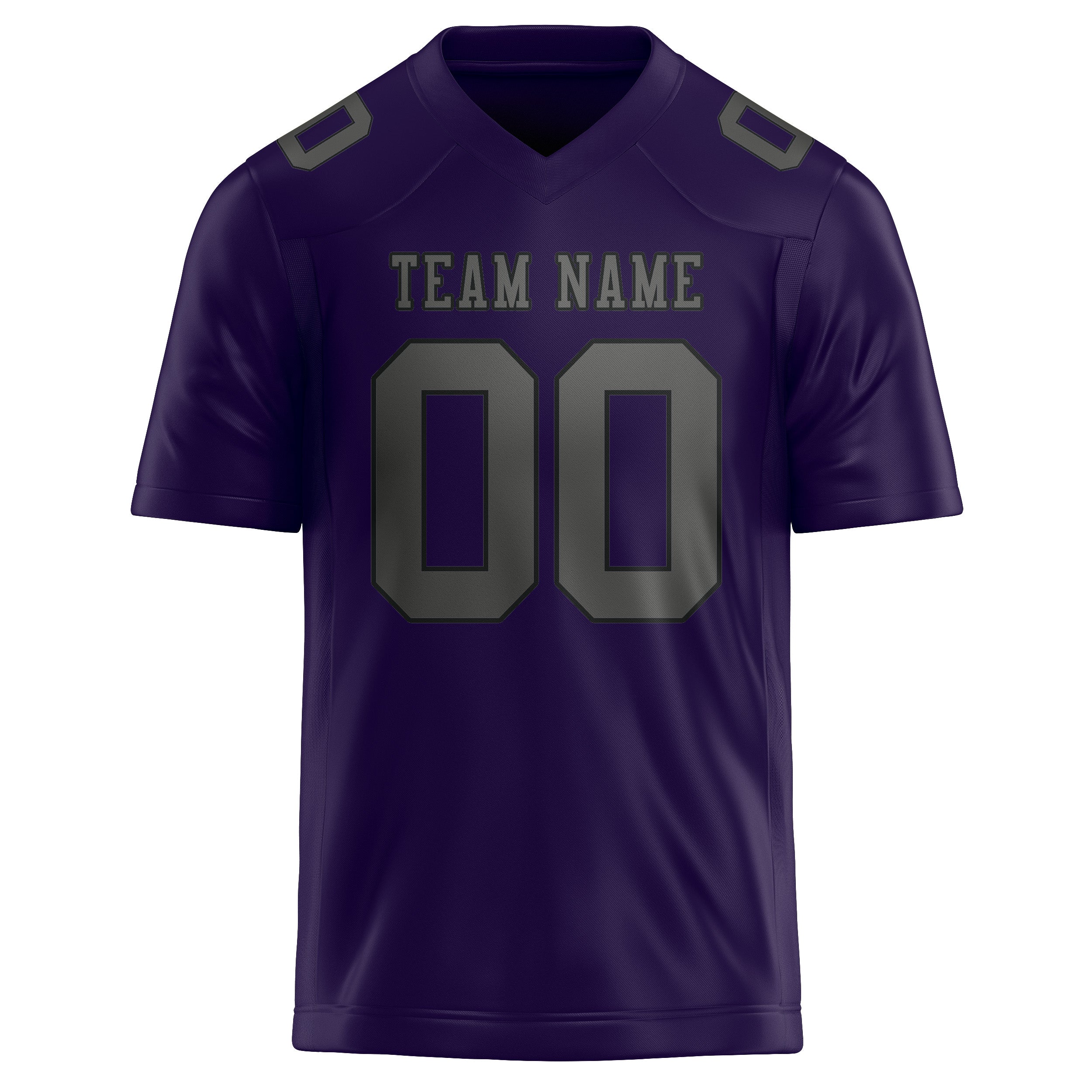 Maillot de football personnalisé violet et gris foncé
