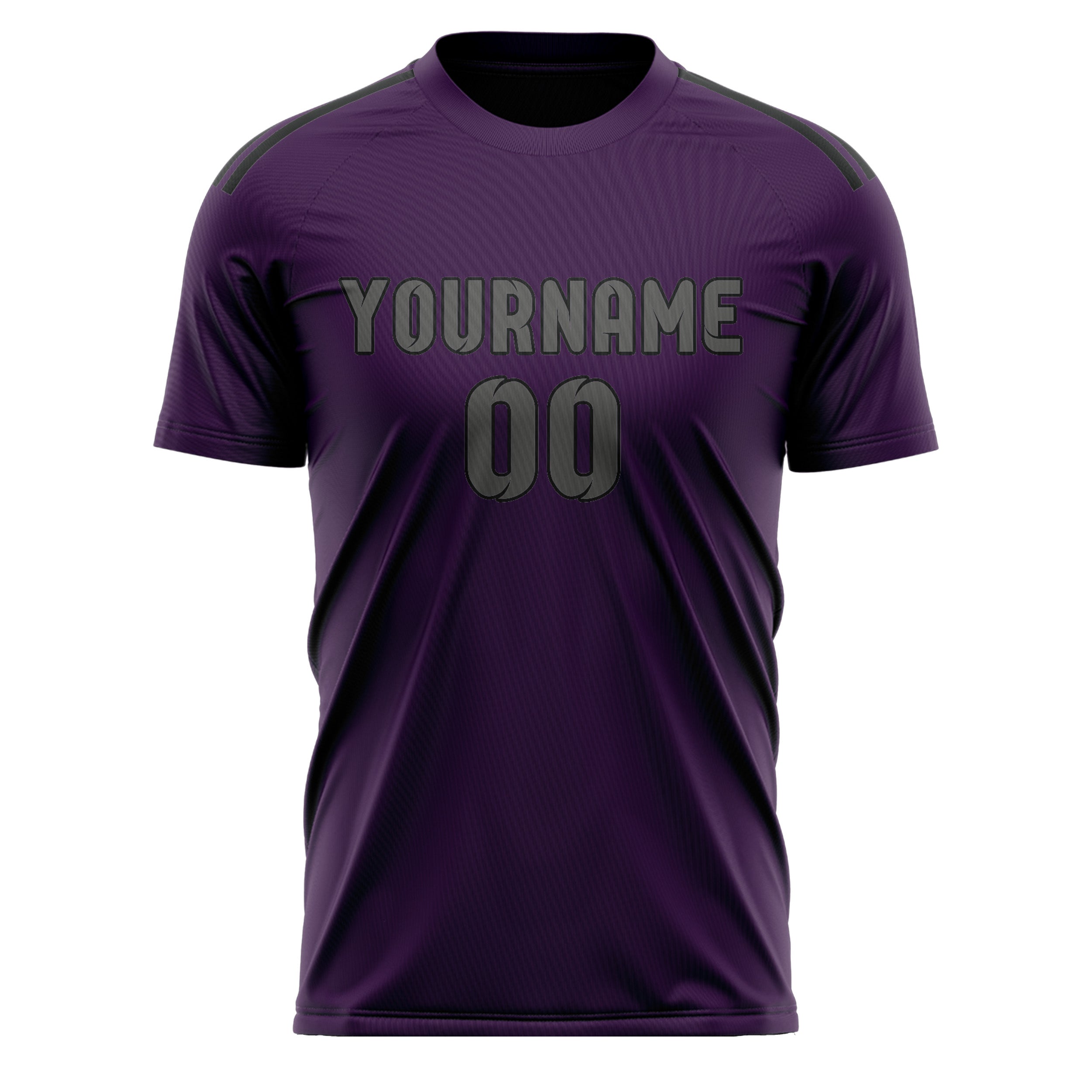 Maillot de football personnalisé violet et gris foncé