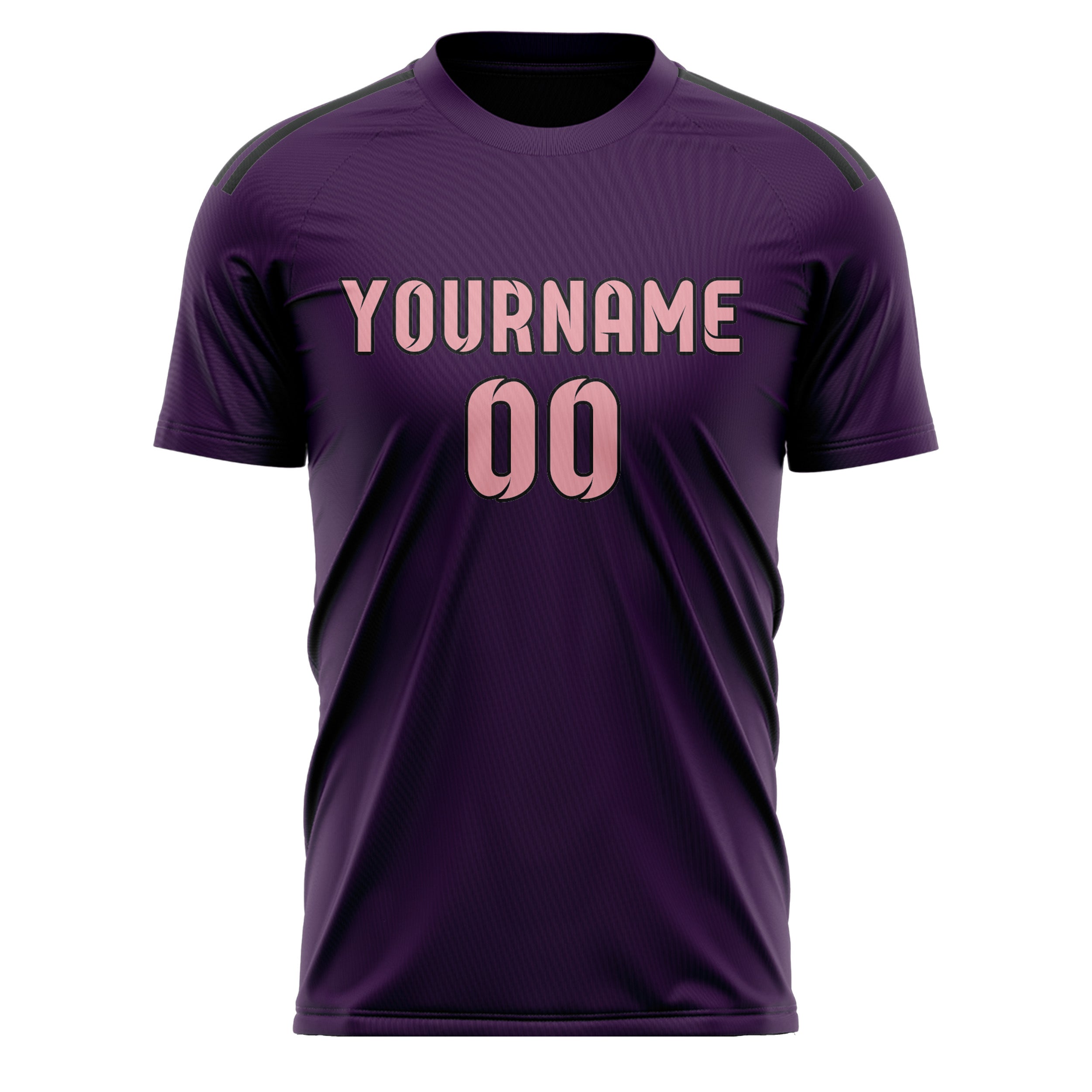 Maillot de football personnalisé violet et rose clair