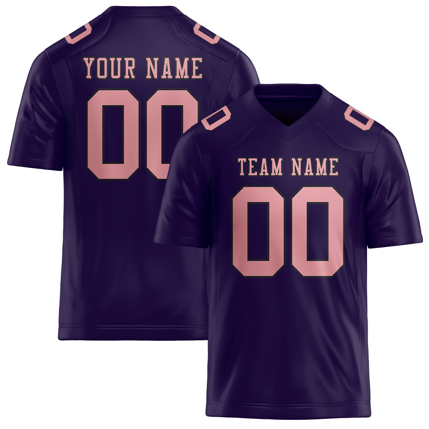 Maillot de football personnalisé violet et rose clair
