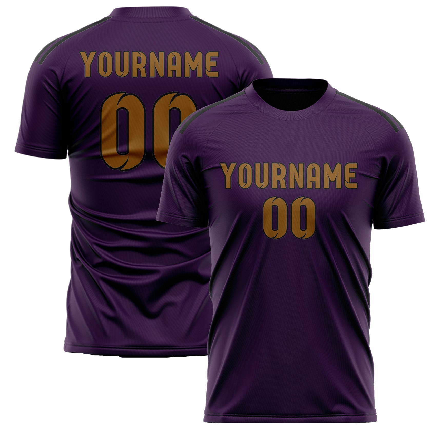 Maillot de football personnalisé violet kaki