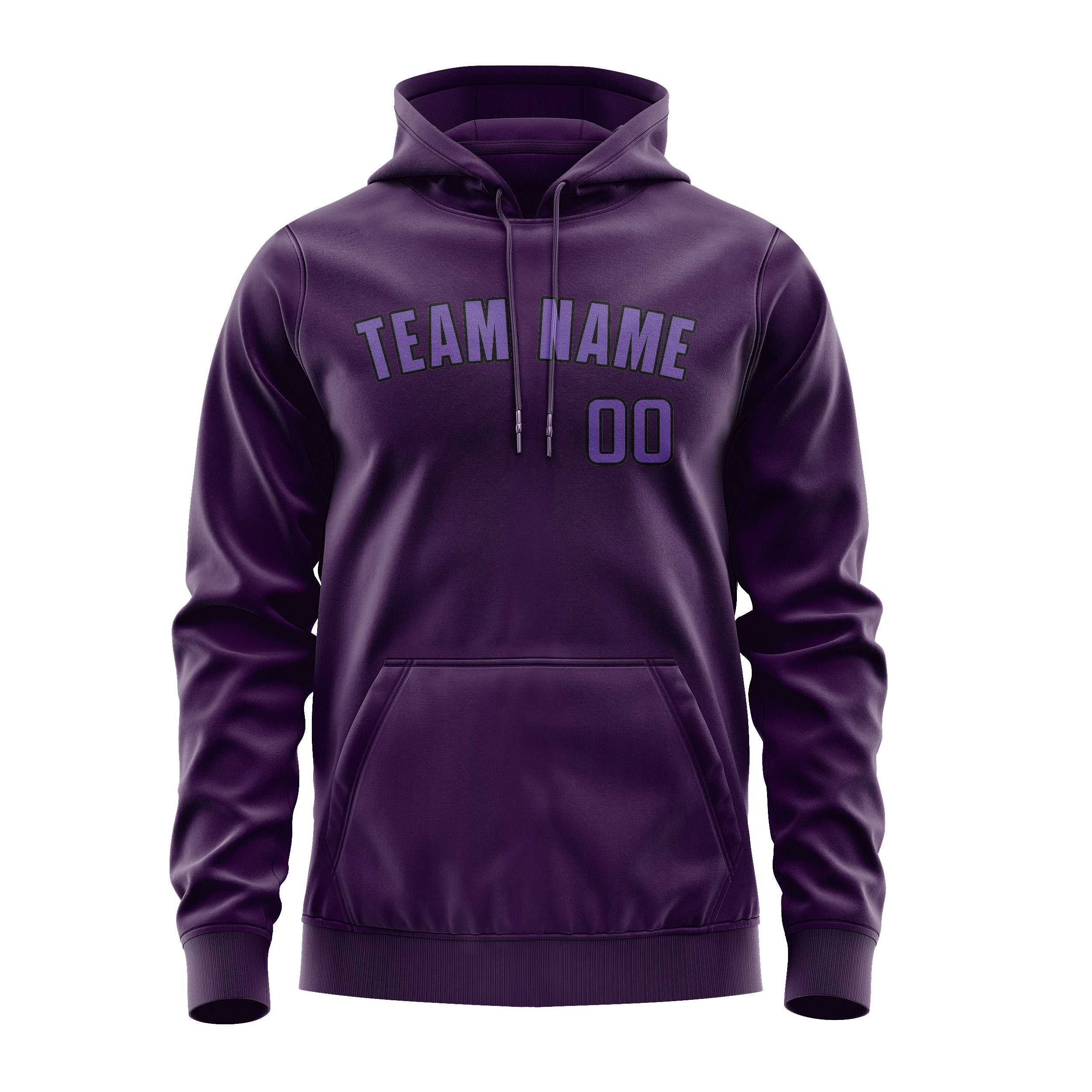 Sweat à capuche violet clair personnalisé 