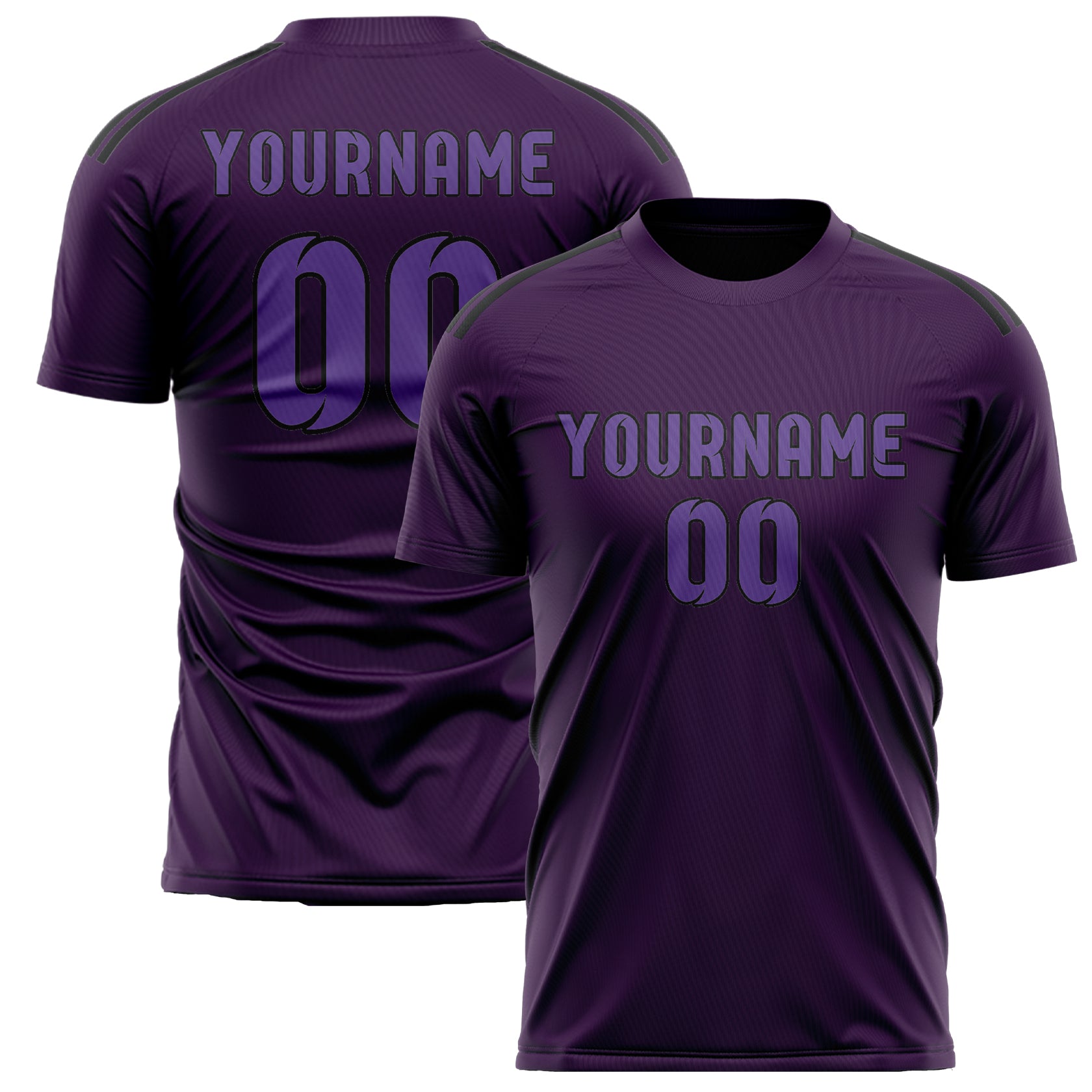 Maillot de football violet clair personnalisé
