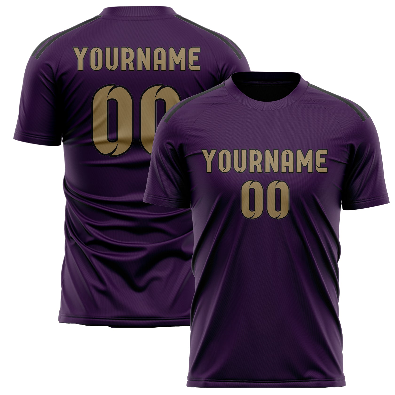 Maillot de football personnalisé violet clair kaki