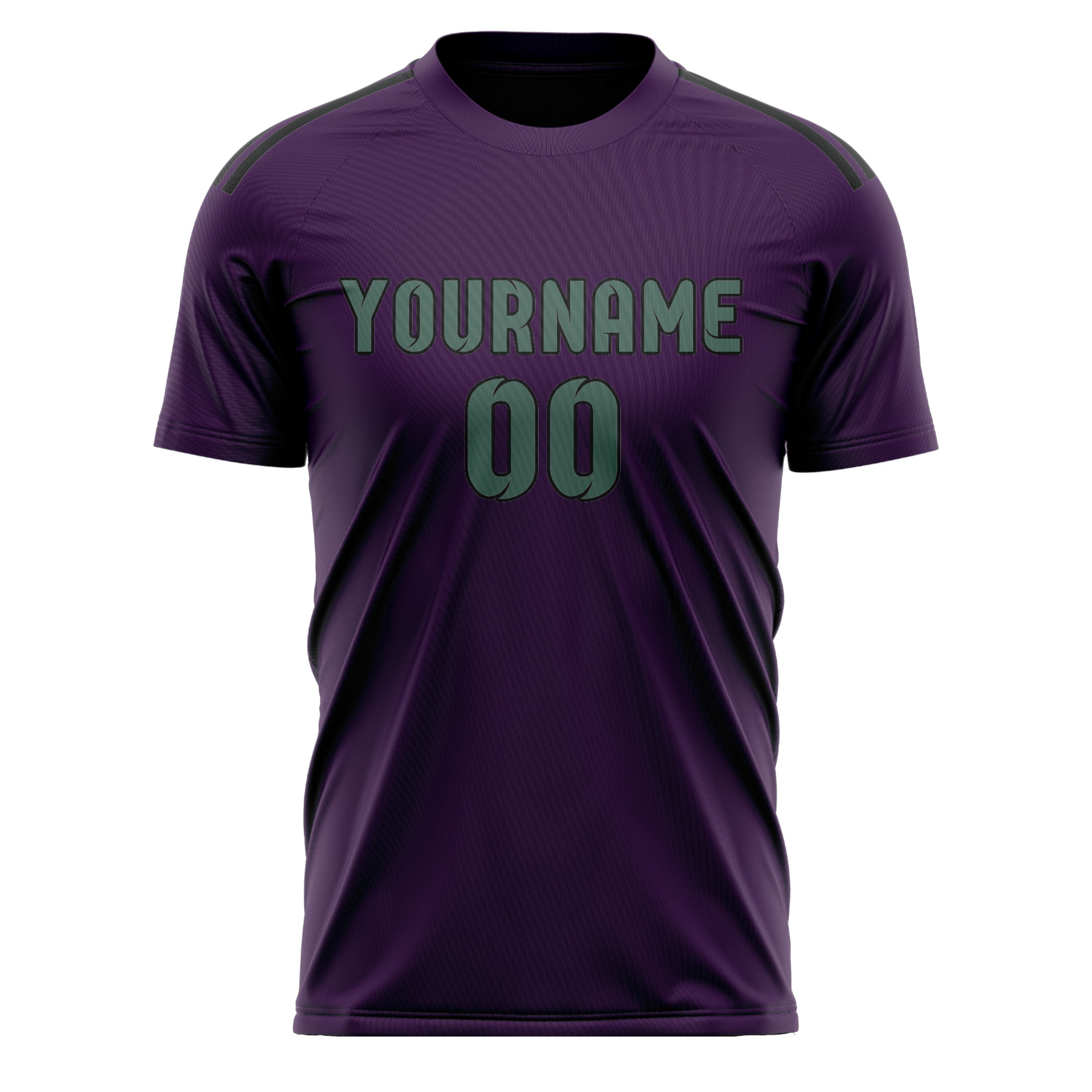 Maillot de football personnalisé violet, bleu et vert