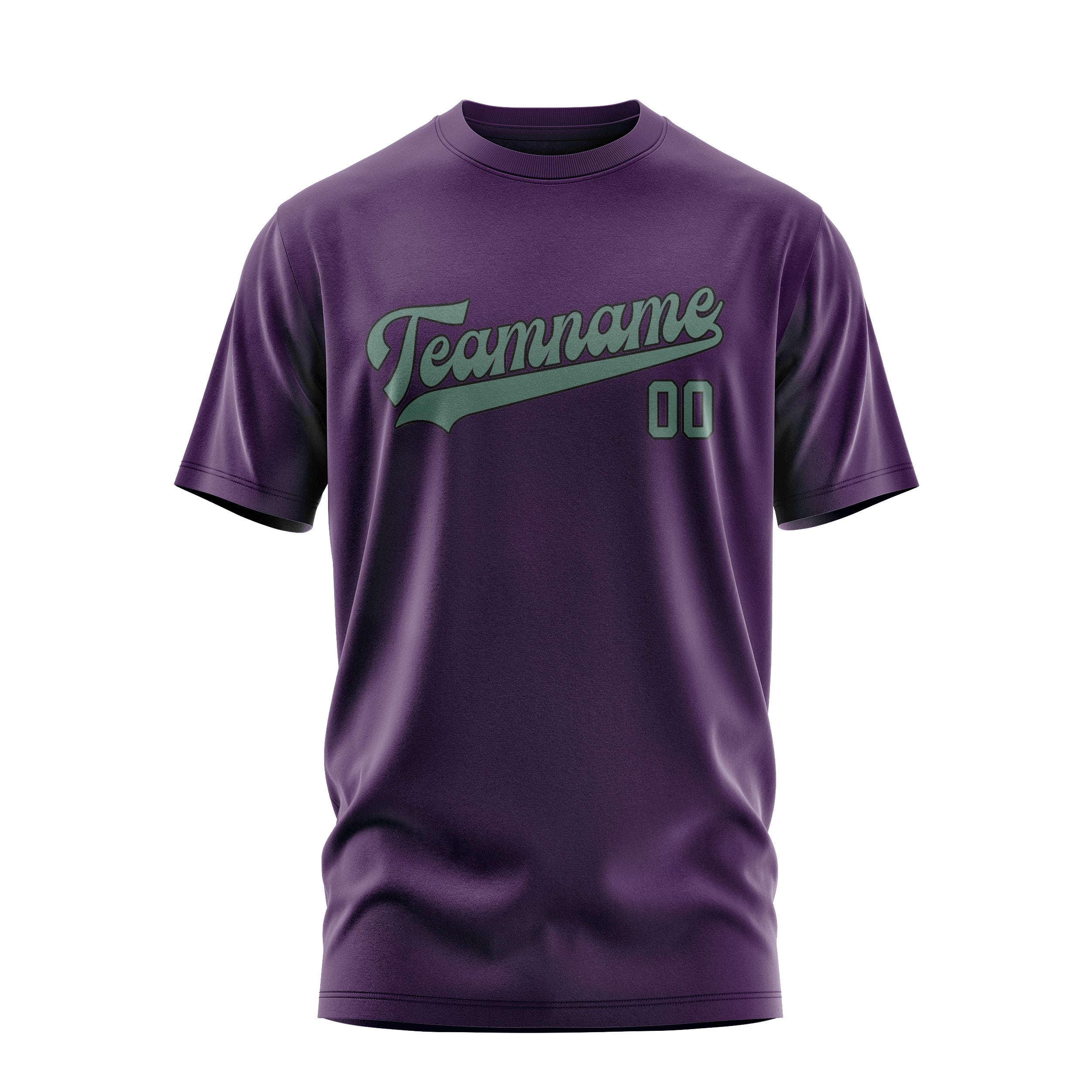 T-shirt personnalisé violet bleu vert