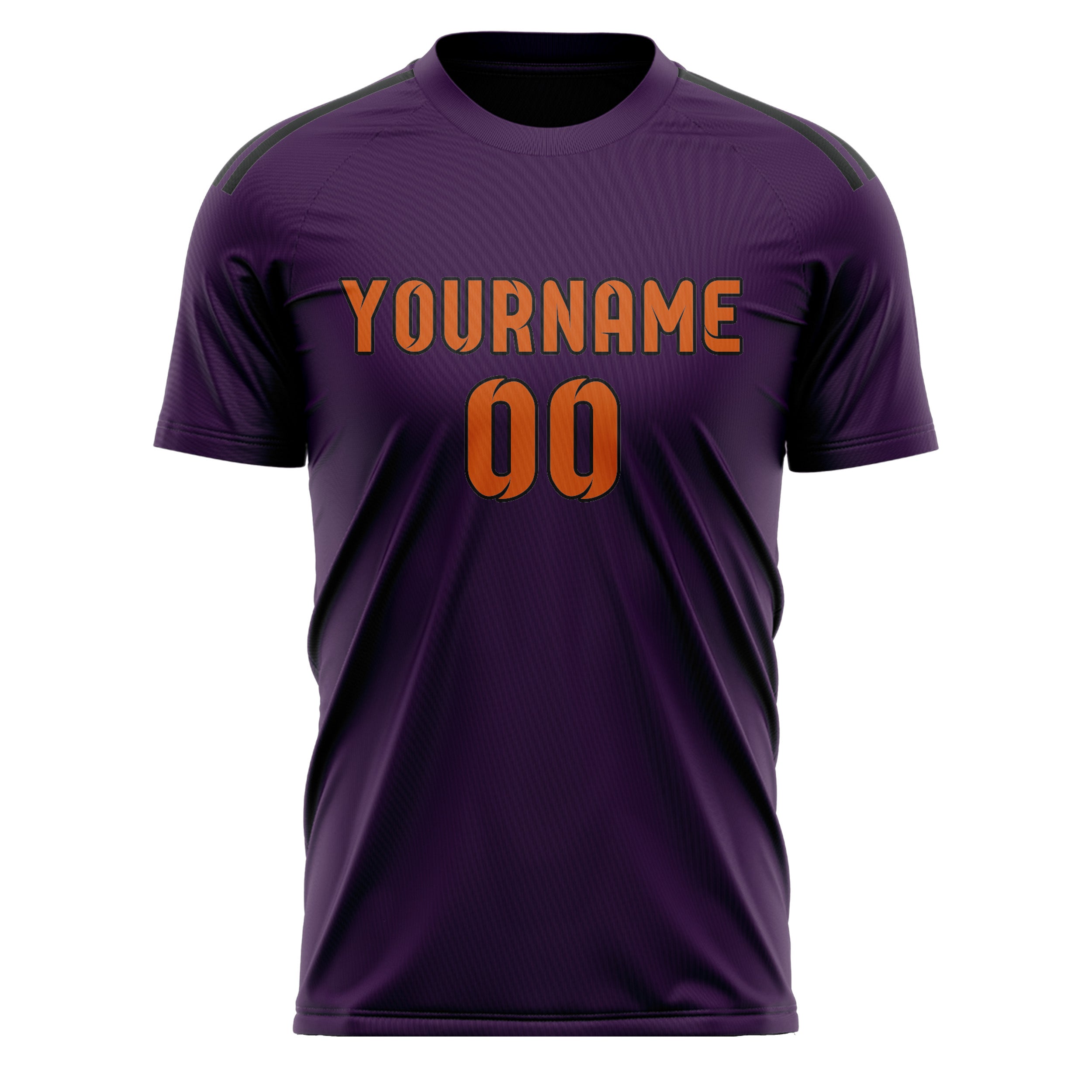 Maillot de football personnalisé violet et orange