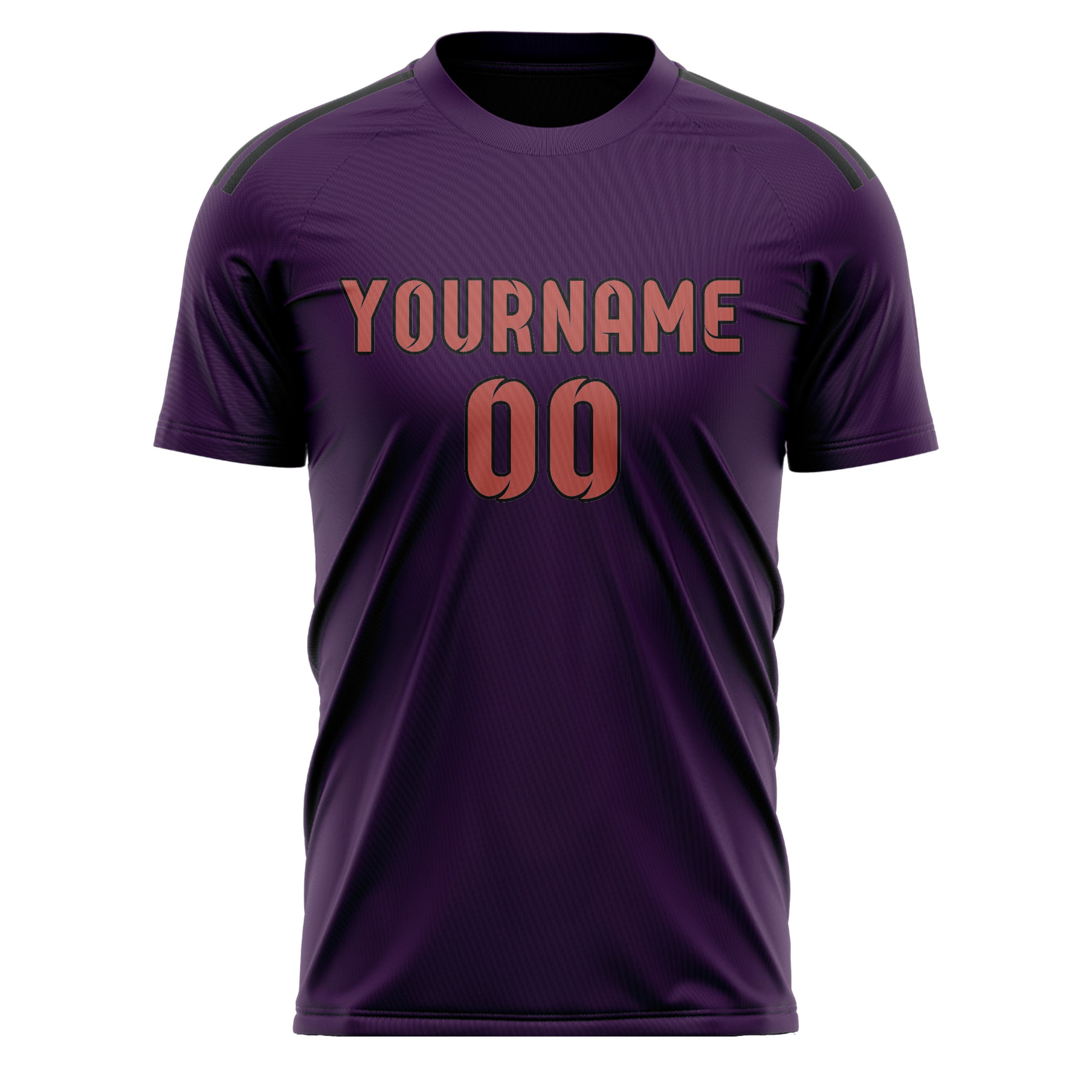Maillot de football personnalisé Purple Copper Rose