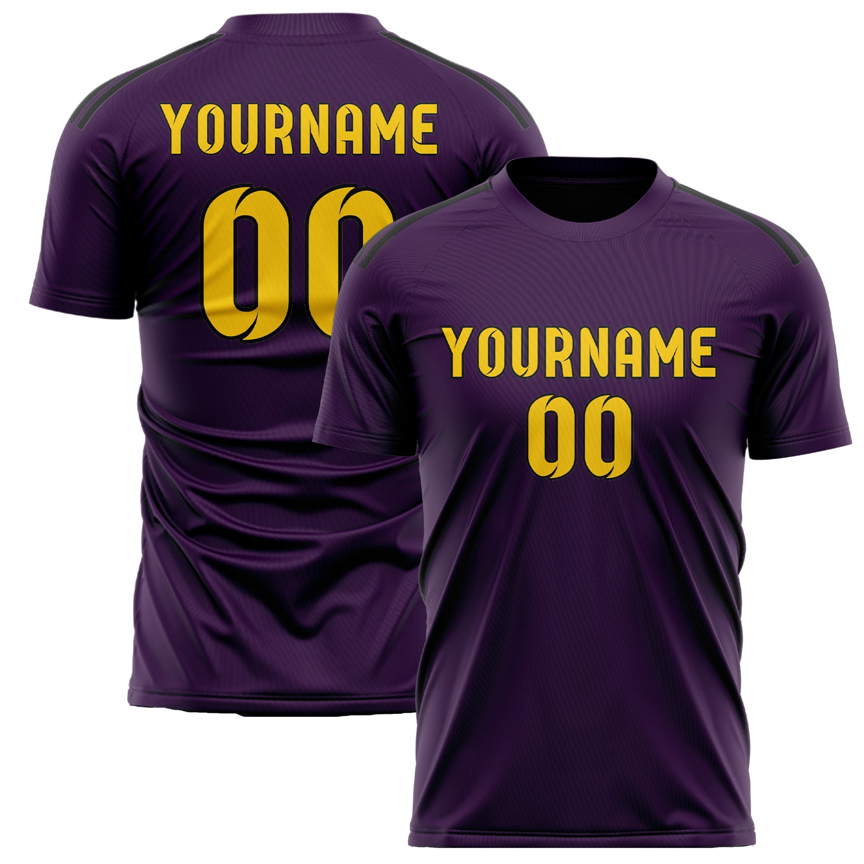 Maillot de football personnalisé violet et or