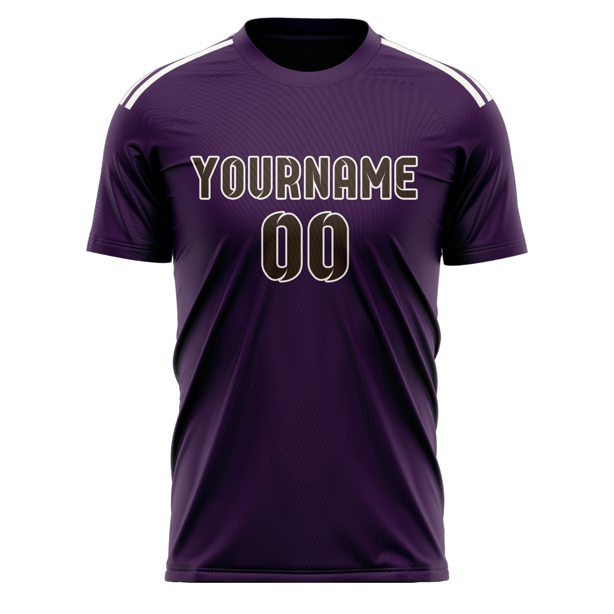 Maillot de football personnalisé violet et marron