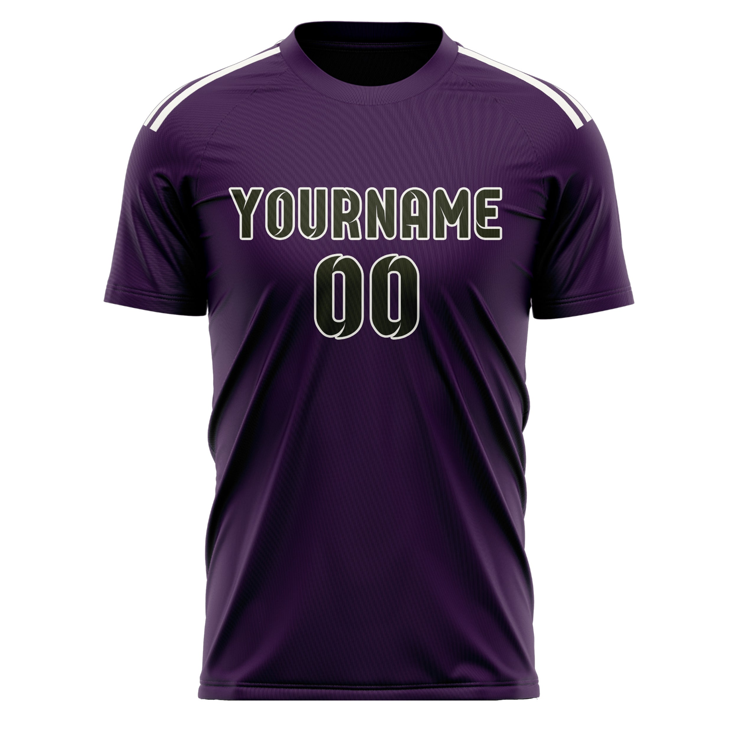 Maillot de football personnalisé violet olive
