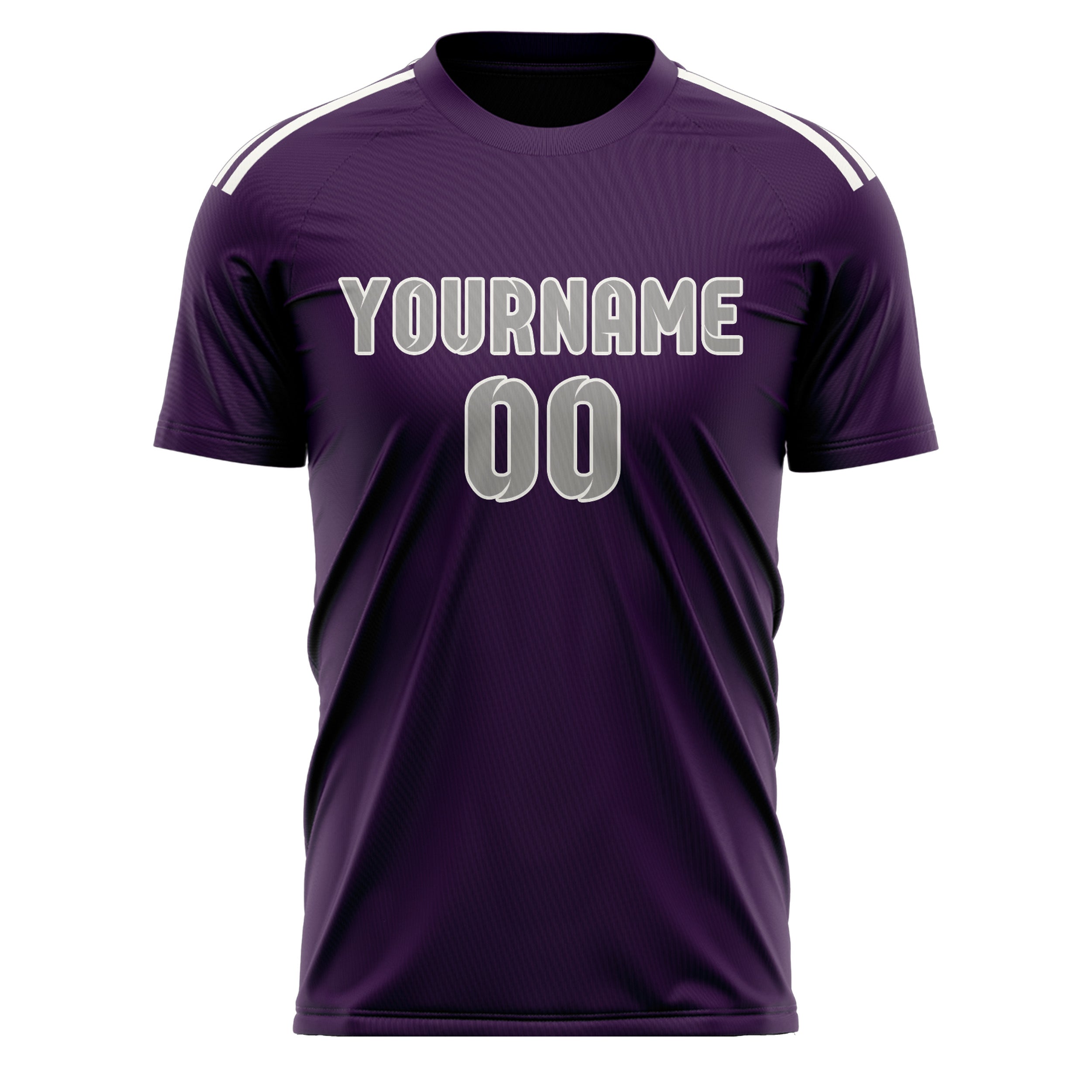 Maillot de football personnalisé violet et gris