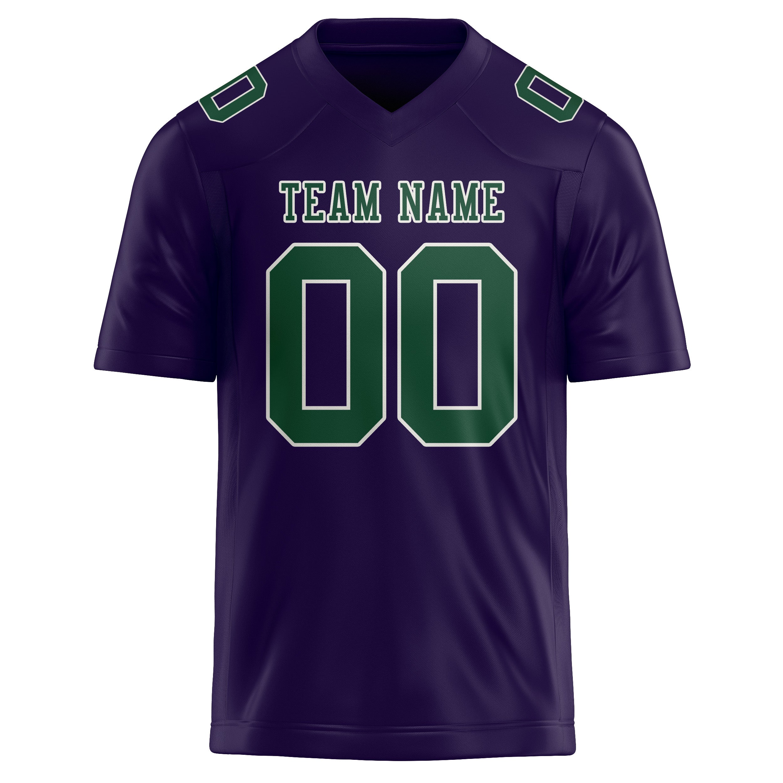 Maillot de football personnalisé violet et vert