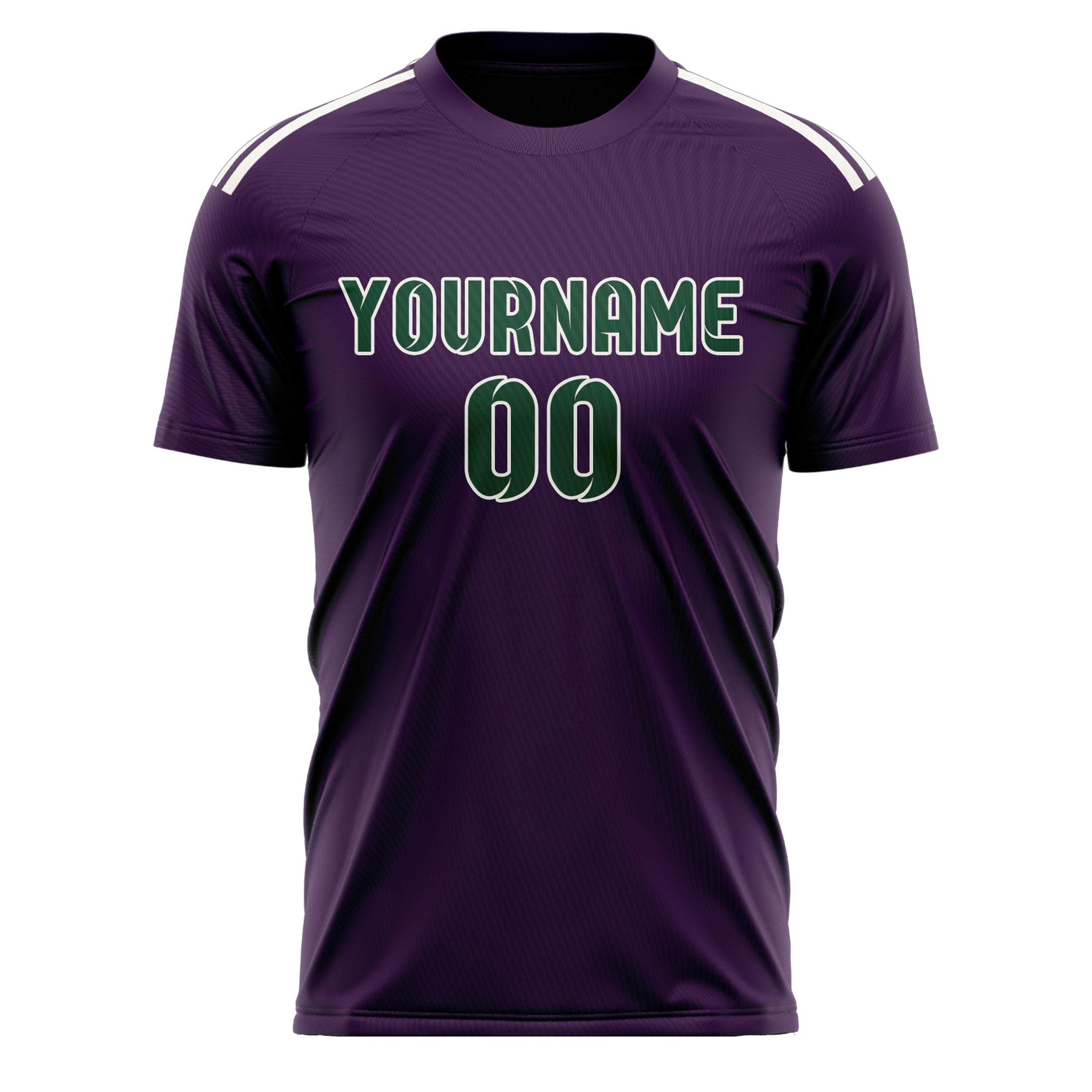 Maillot de football personnalisé violet et vert