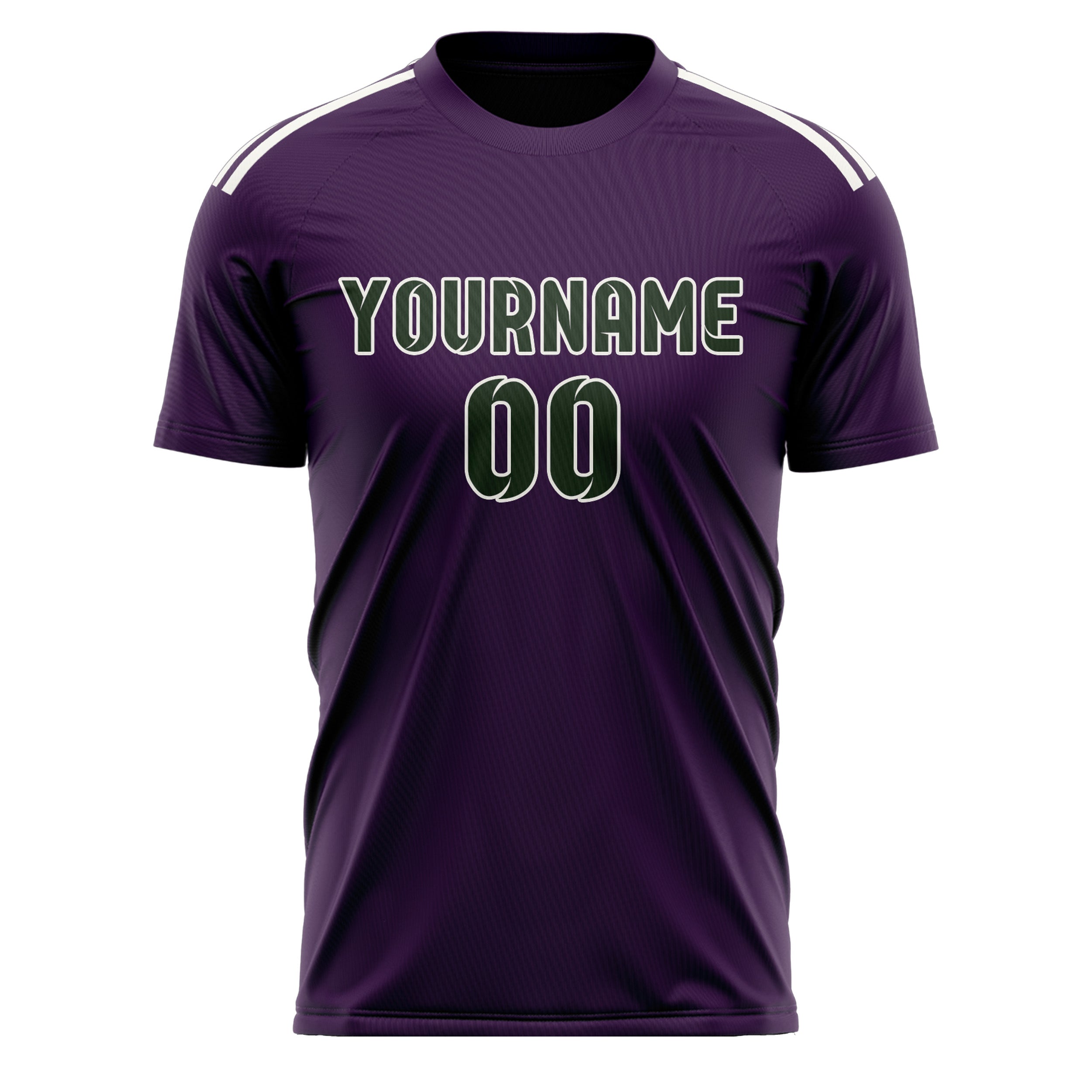 Maillot de football personnalisé violet et vert foncé