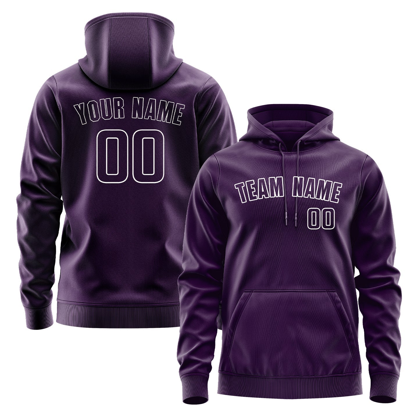Sweat à capuche violet personnalisé 