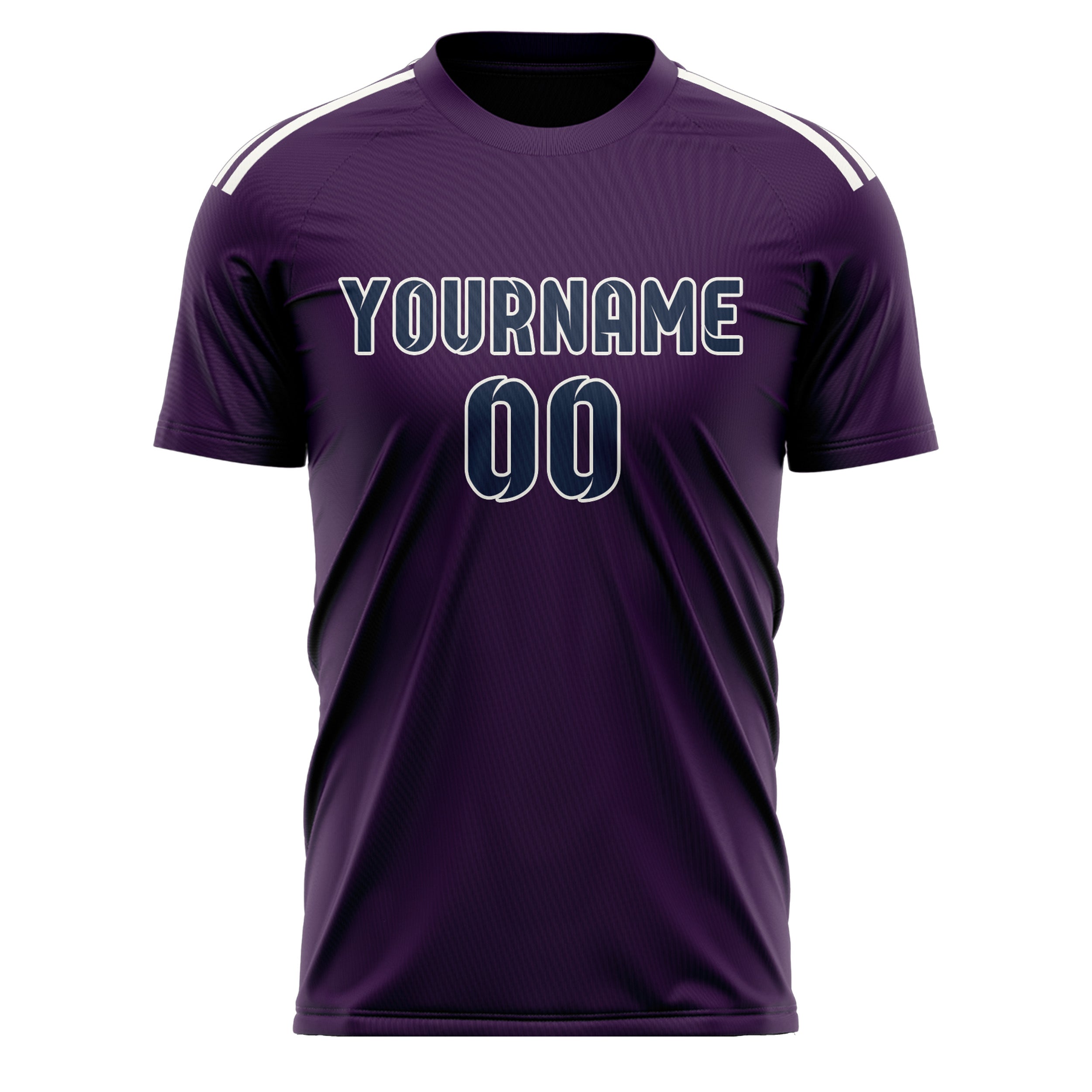 Maillot de football personnalisé violet et bleu