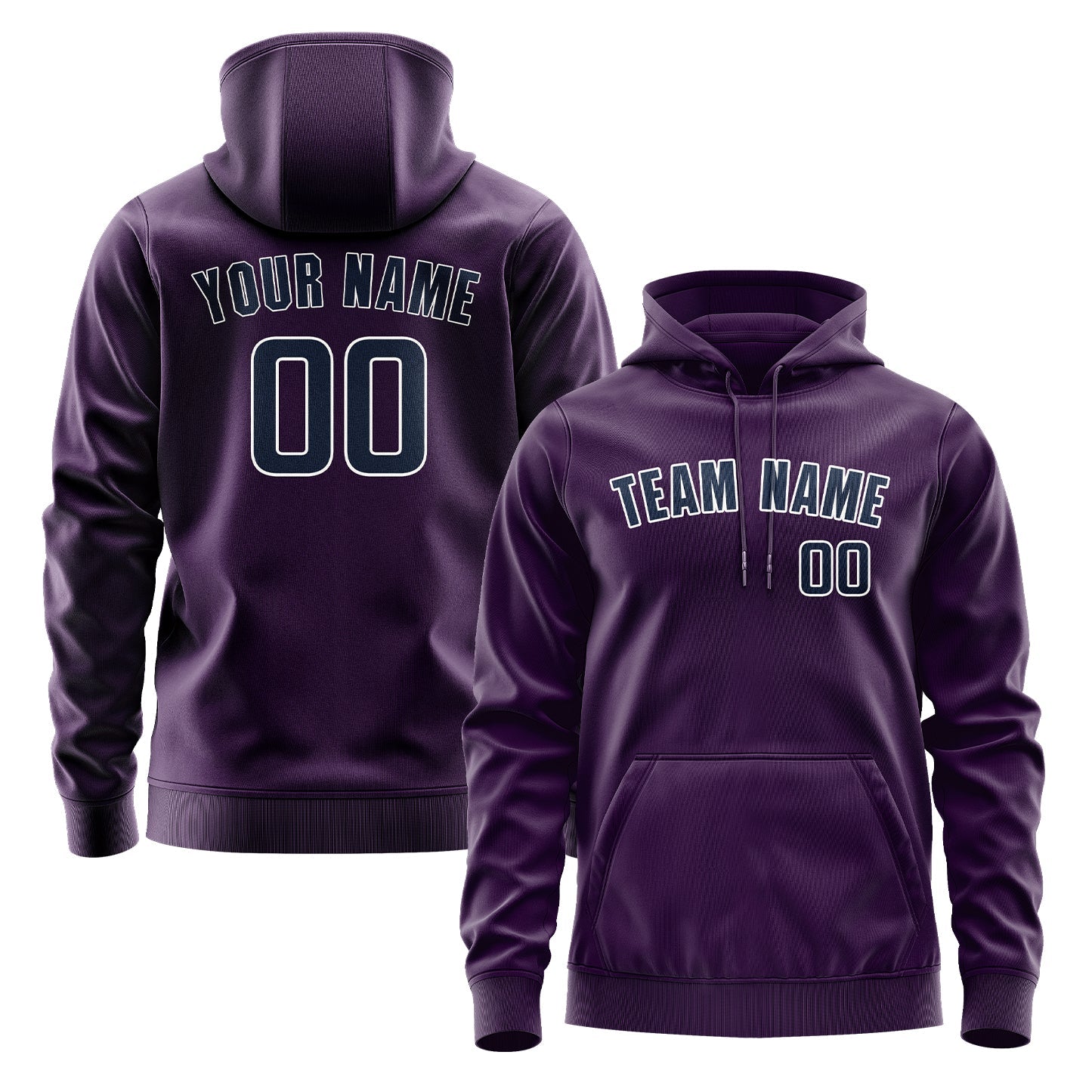 Sweat à capuche personnalisé violet et bleu 