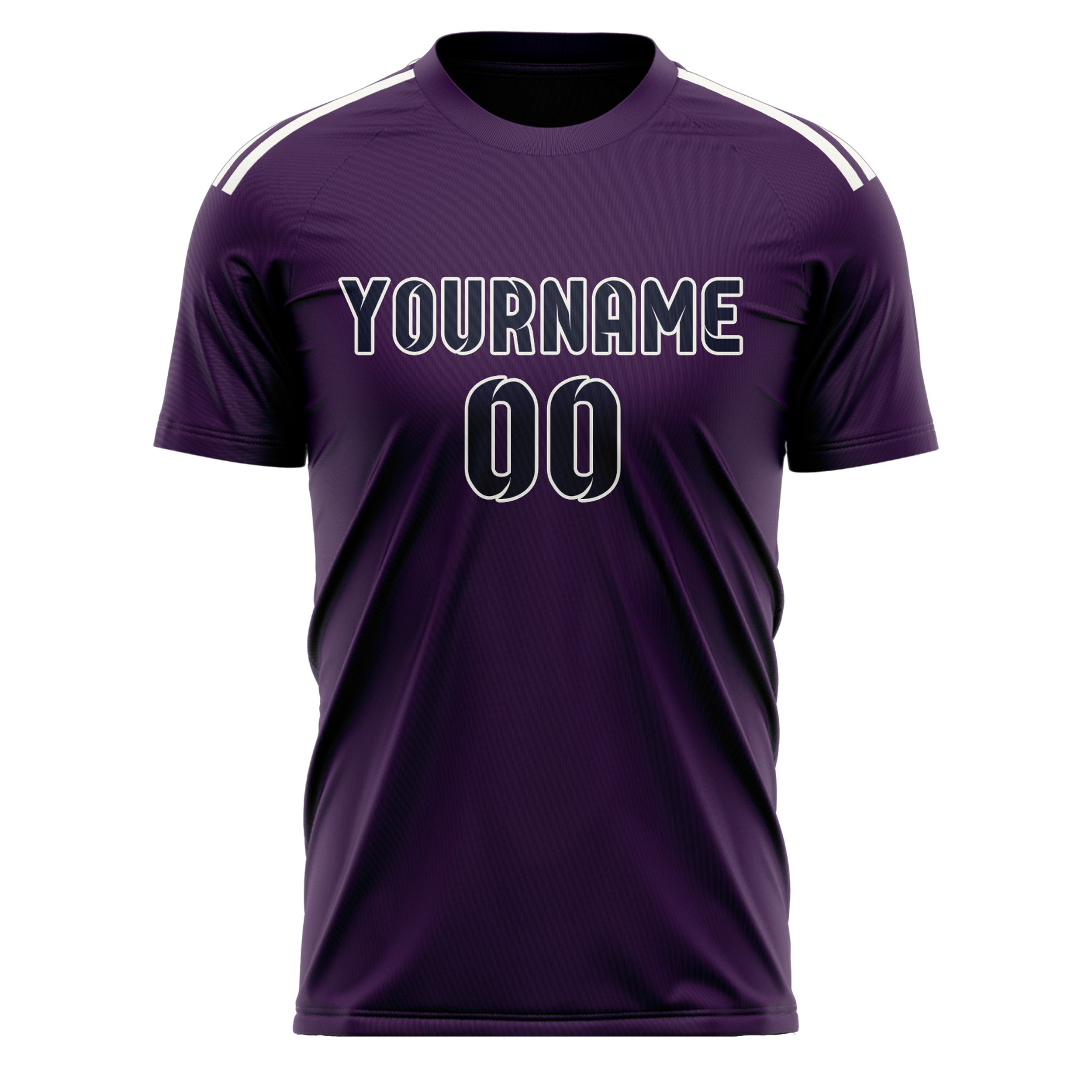 Maillot de football personnalisé violet et marine