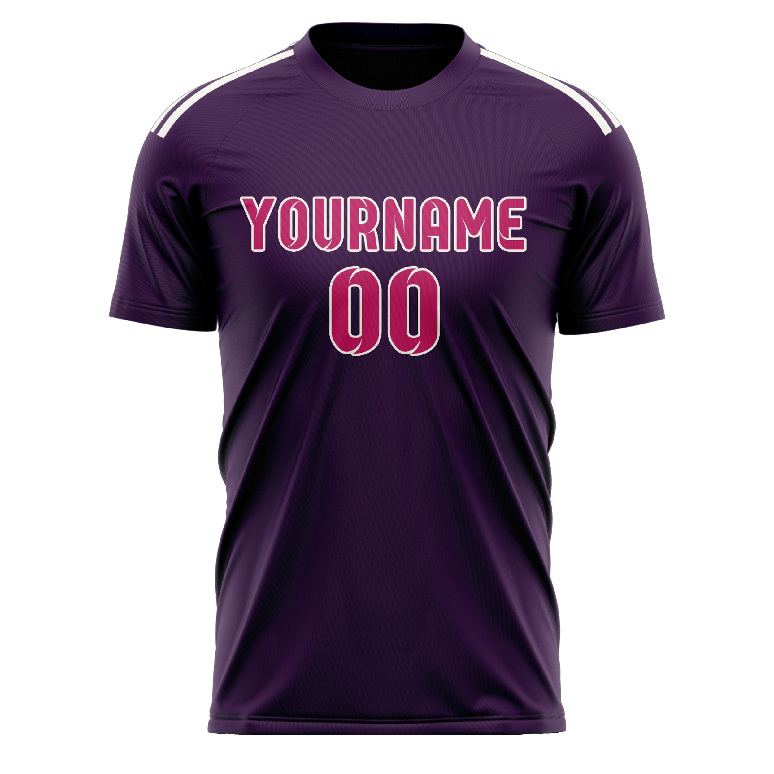 Maillot de football personnalisé violet et rose